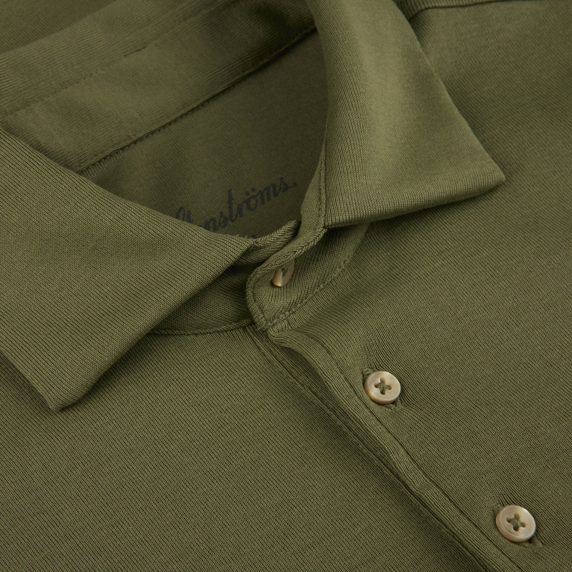 Dark Green Mercerized Cotton Polo Shirt - Stenströms - Boutique Jacques Last Call