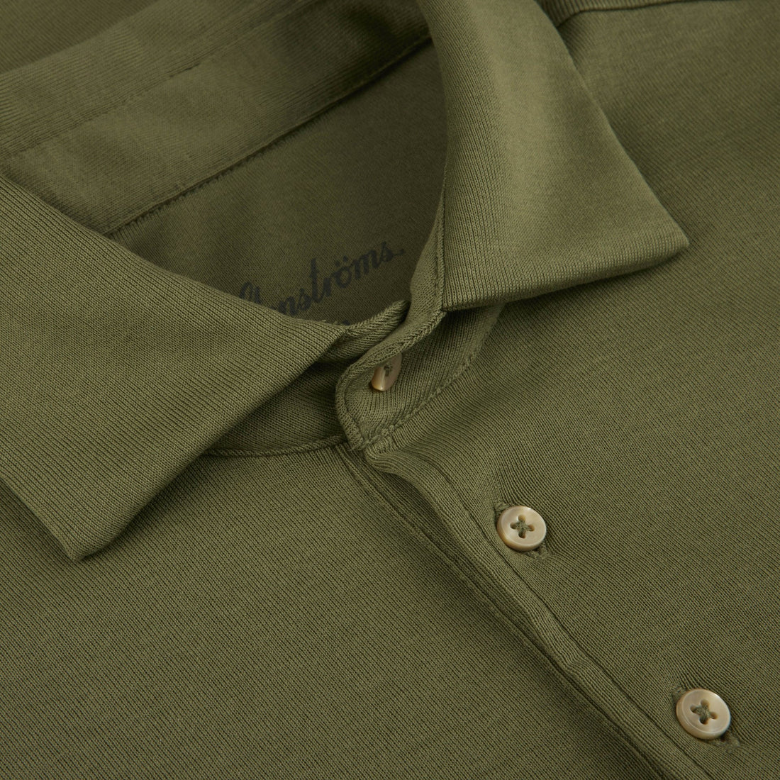 Dark Green Mercerized Cotton Polo Shirt - Stenströms - Boutique Jacques Last Call