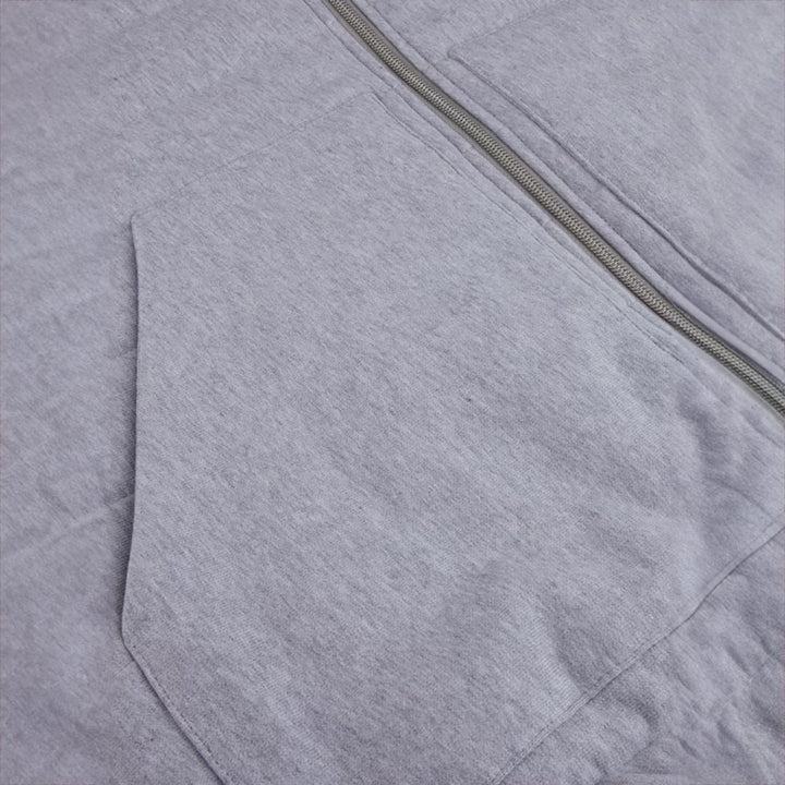 Light Grey Quilted Flannel Cotton Zip Bomber - Stenströms