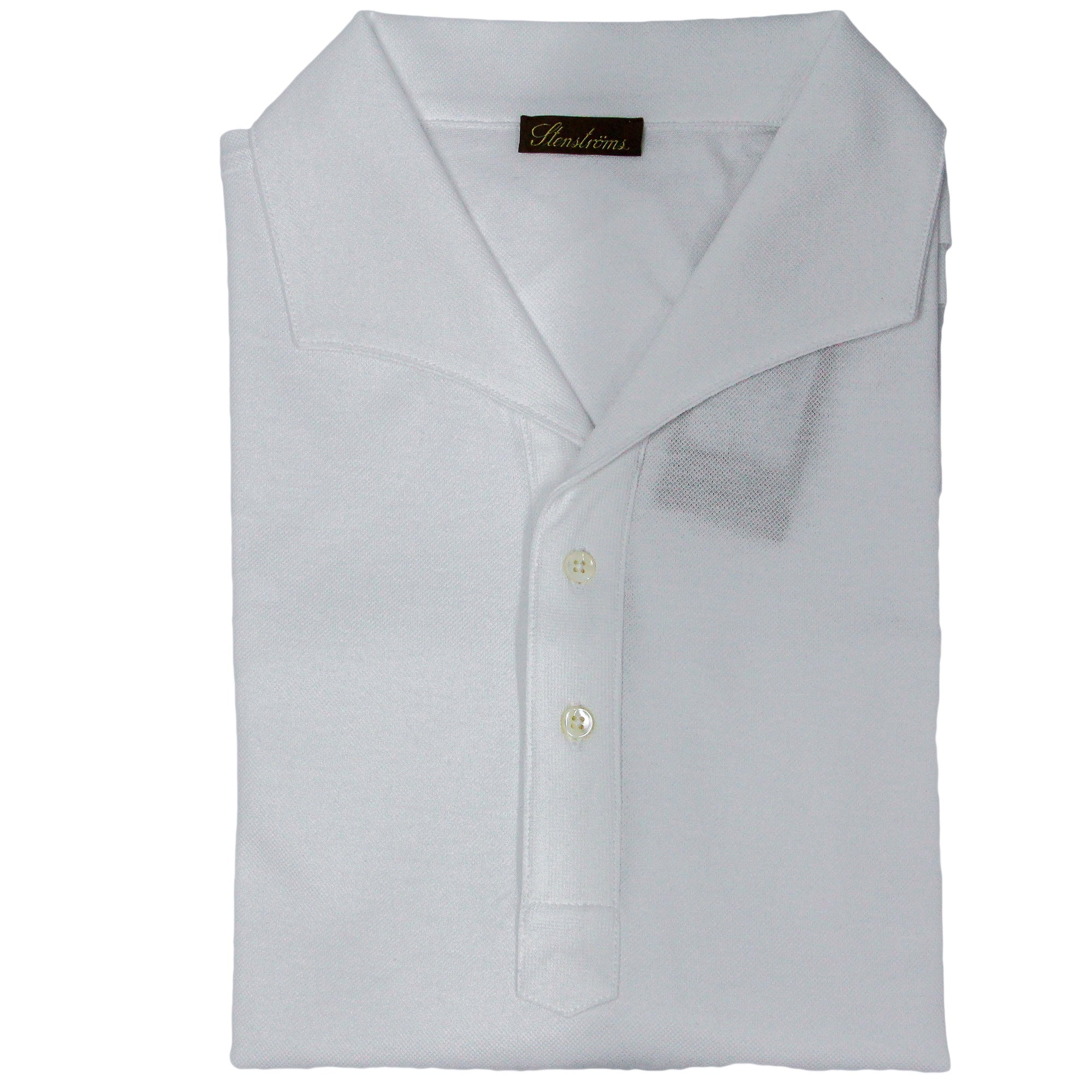White Short Sleeve Piqué Polo Shirt - Stenströms