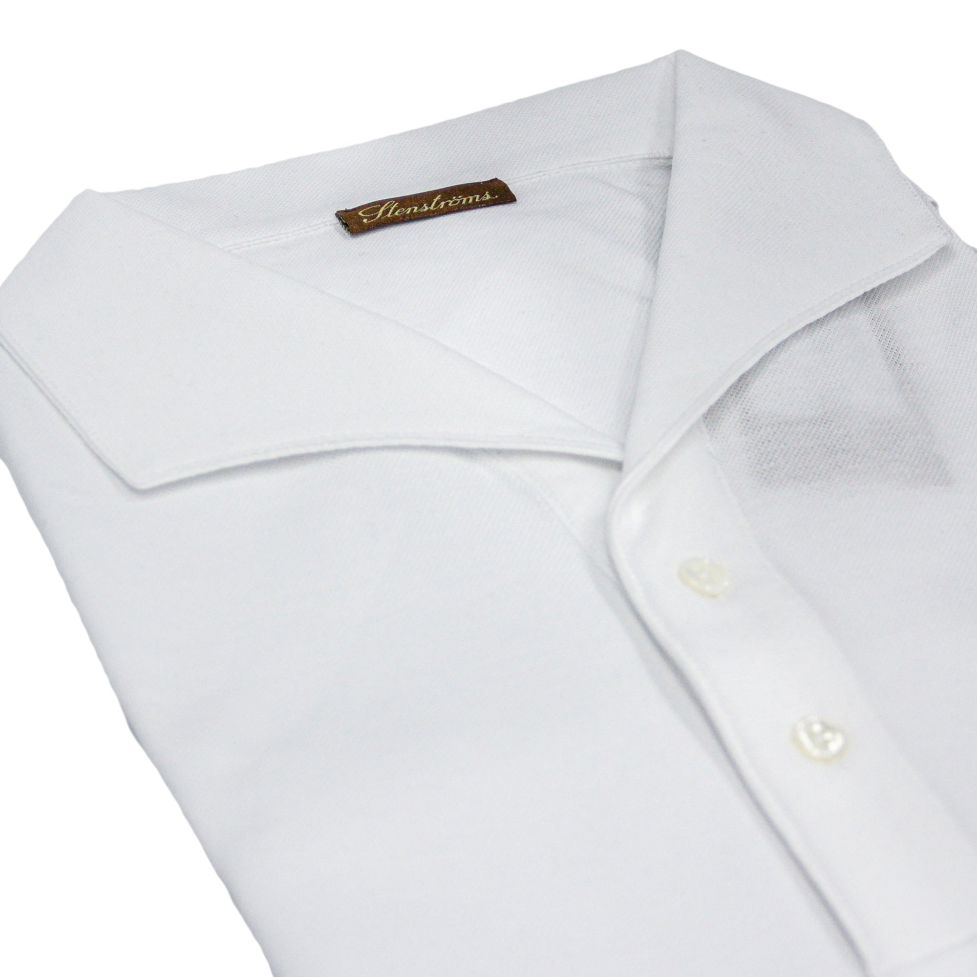 White Short Sleeve Piqué Polo Shirt - Stenströms