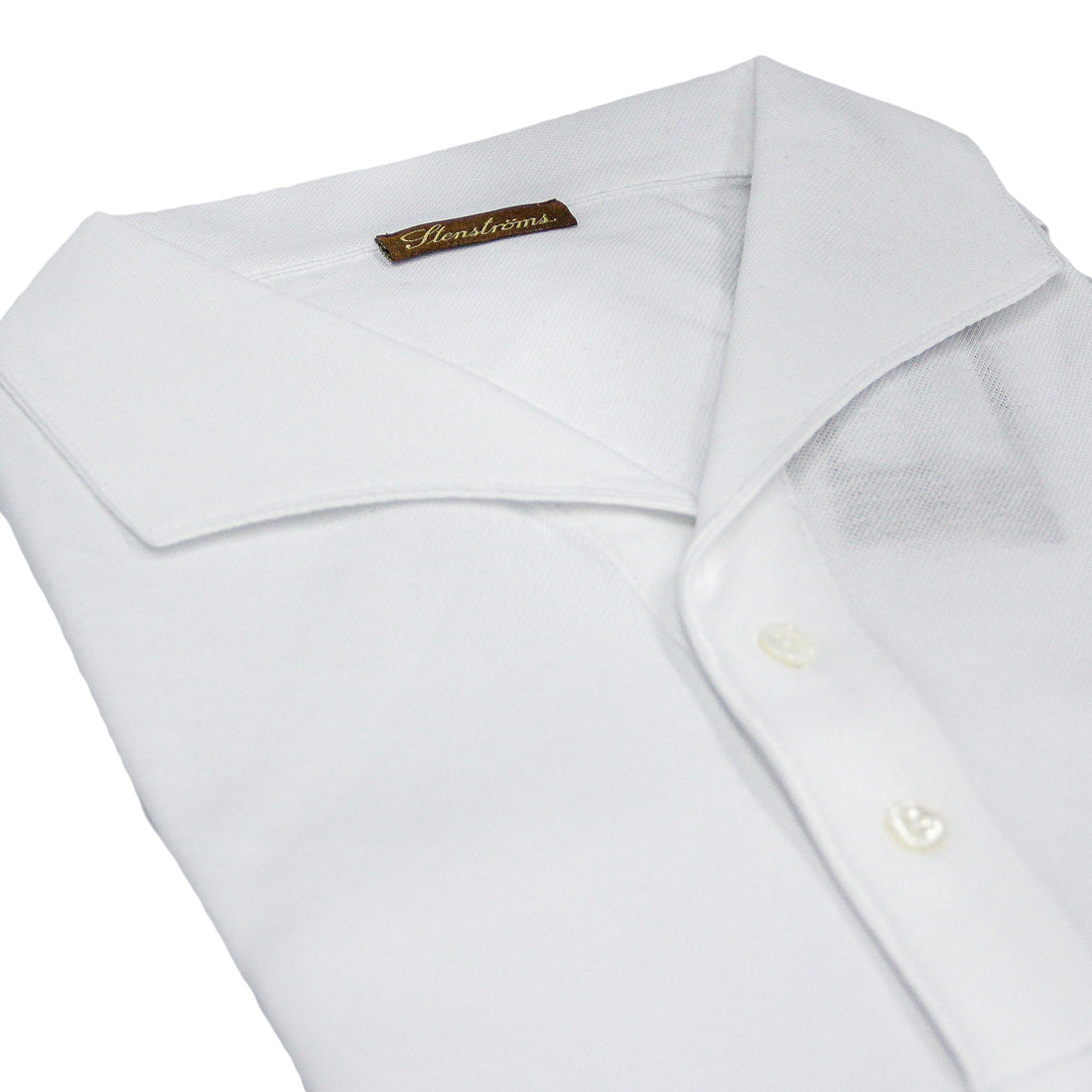 White Short Sleeve Piqué Polo Shirt - Stenströms