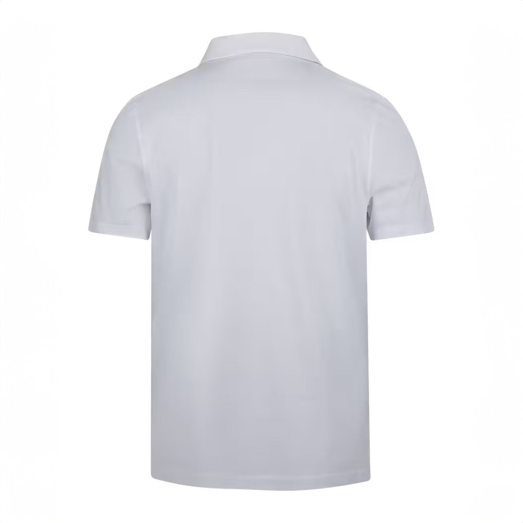 White Short Sleeve Piqué Polo Shirt - Stenströms