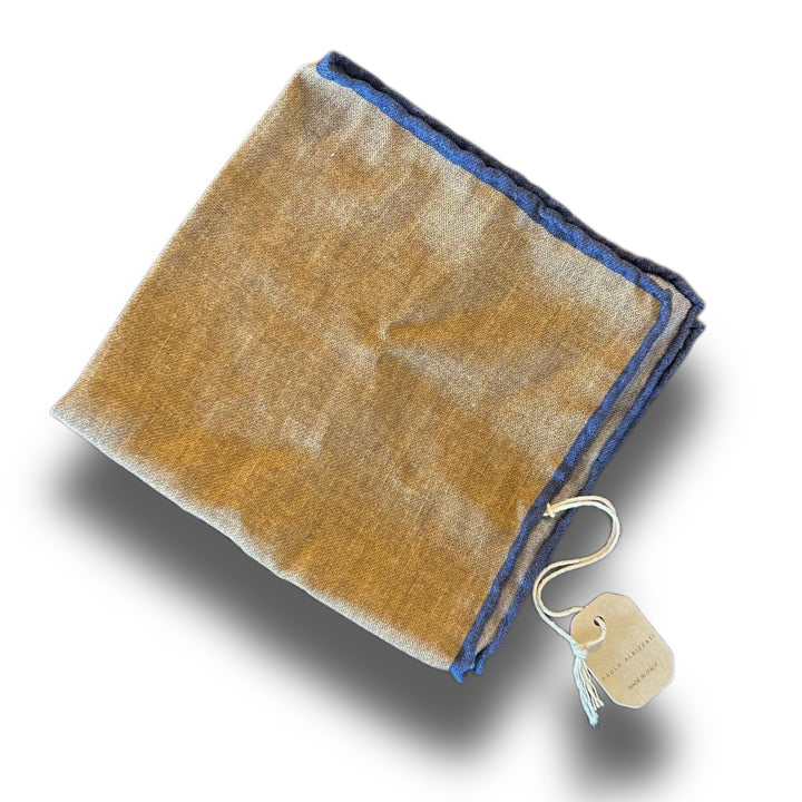 Camel Wool-Cotton Reversible Hankie - Paolo Albizzati - Boutique Jacques Last Call