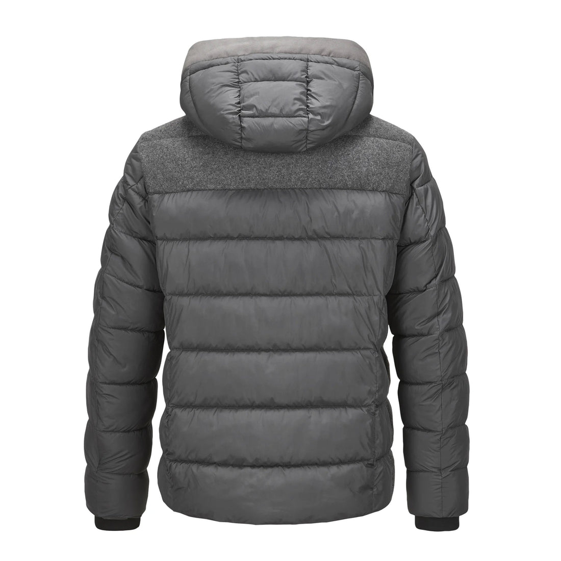 Gray Wool Hybrid Quilted Winter Coat - Milestone