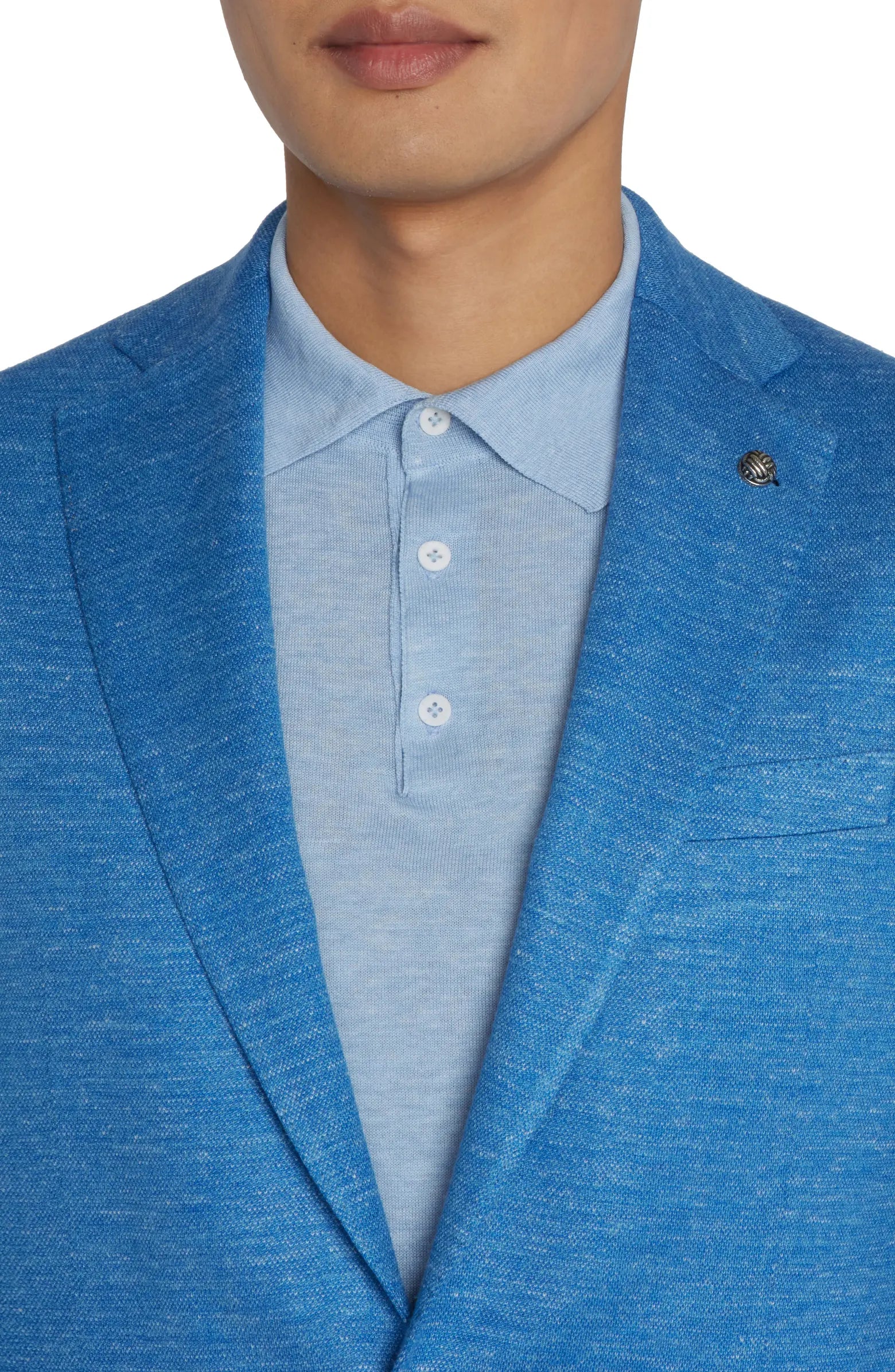 Light Blue Hartford Contemporary Fit Loro Piana Jersely Knit Sport Jacket - Jack Victor - Boutique Jacques Last Call