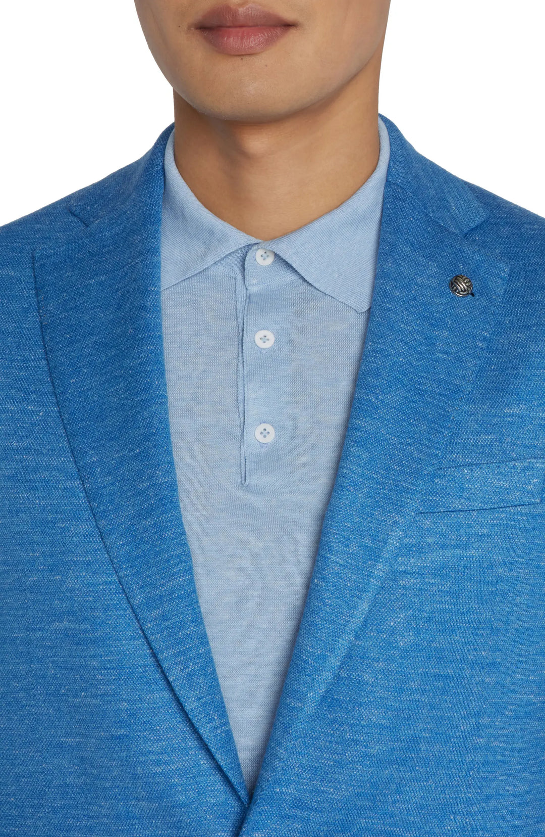 Light Blue Hartford Contemporary Fit Loro Piana Jersely Knit Sport Jacket - Jack Victor