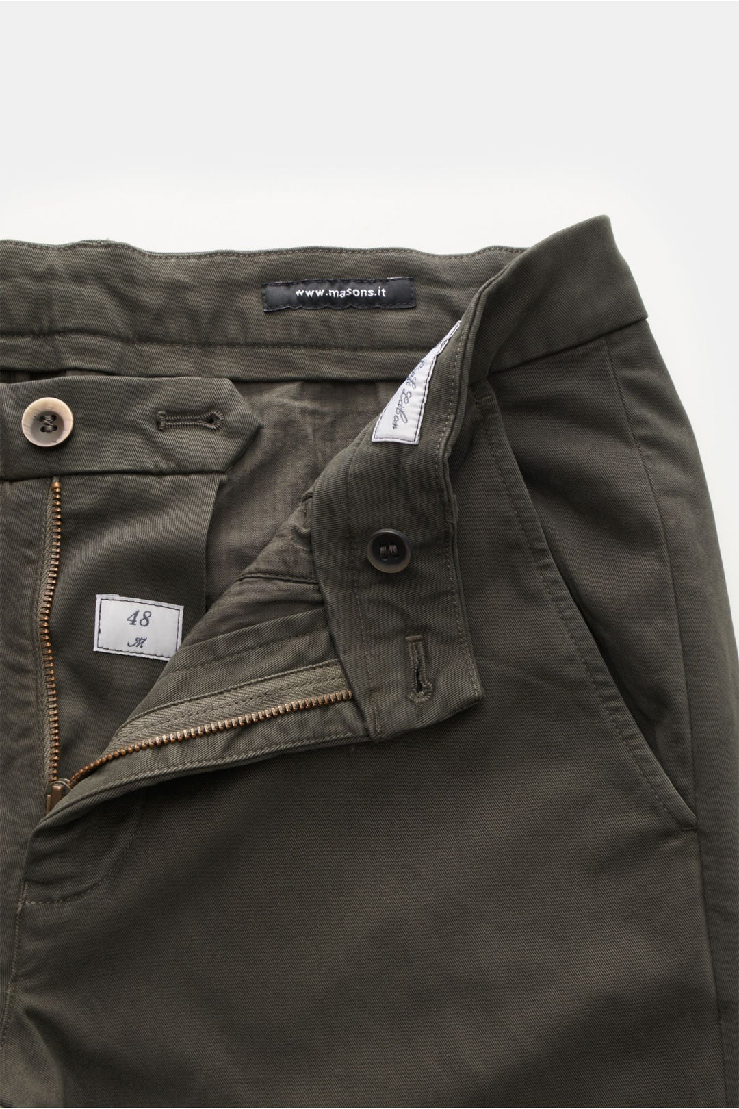 Forest Green Slim Fit Stretch Chino - Mason's - Boutique Jacques Last Call