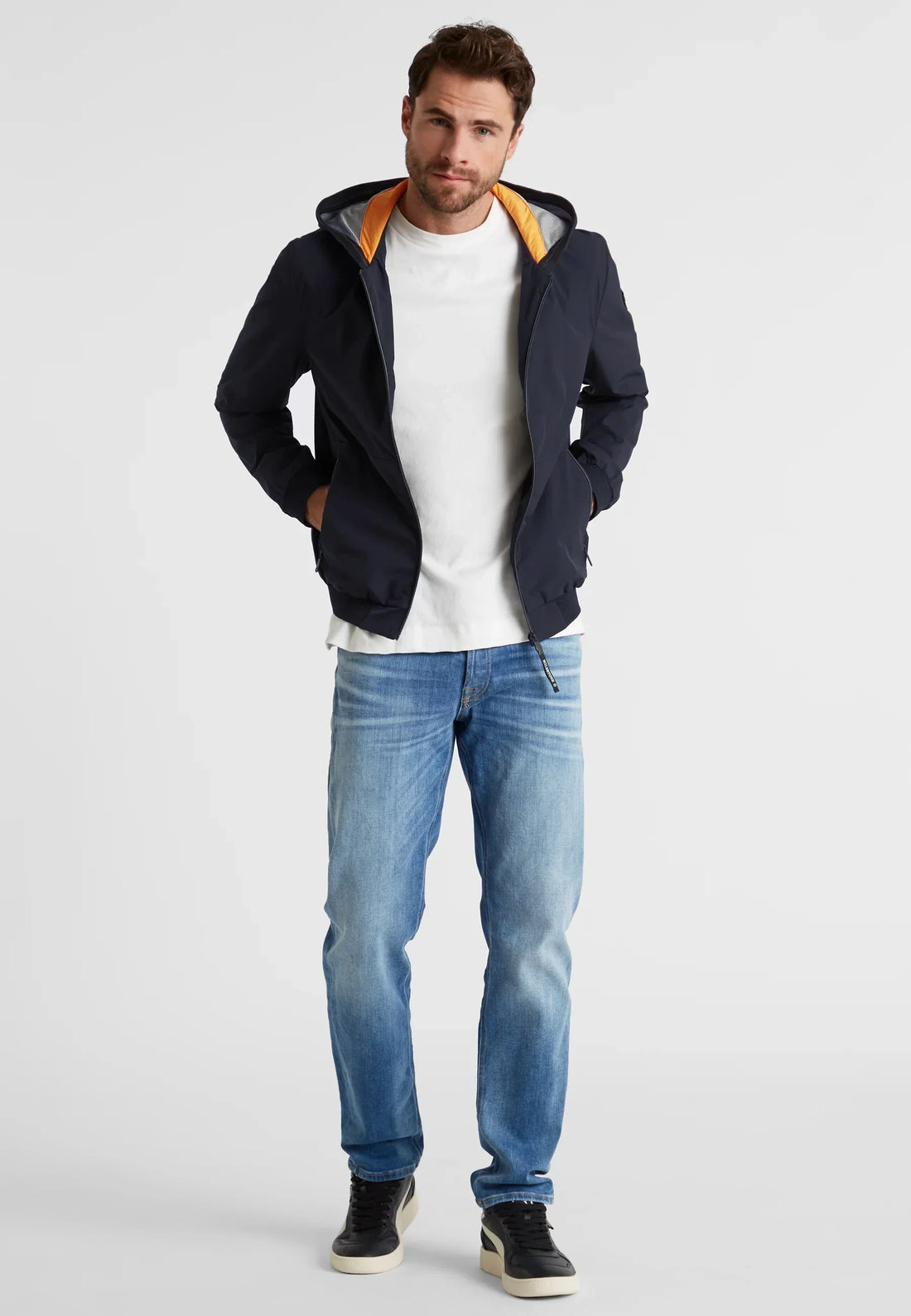 Lightweight Blue Bomber Jacket - Milestone - Boutique Jacques Last Call