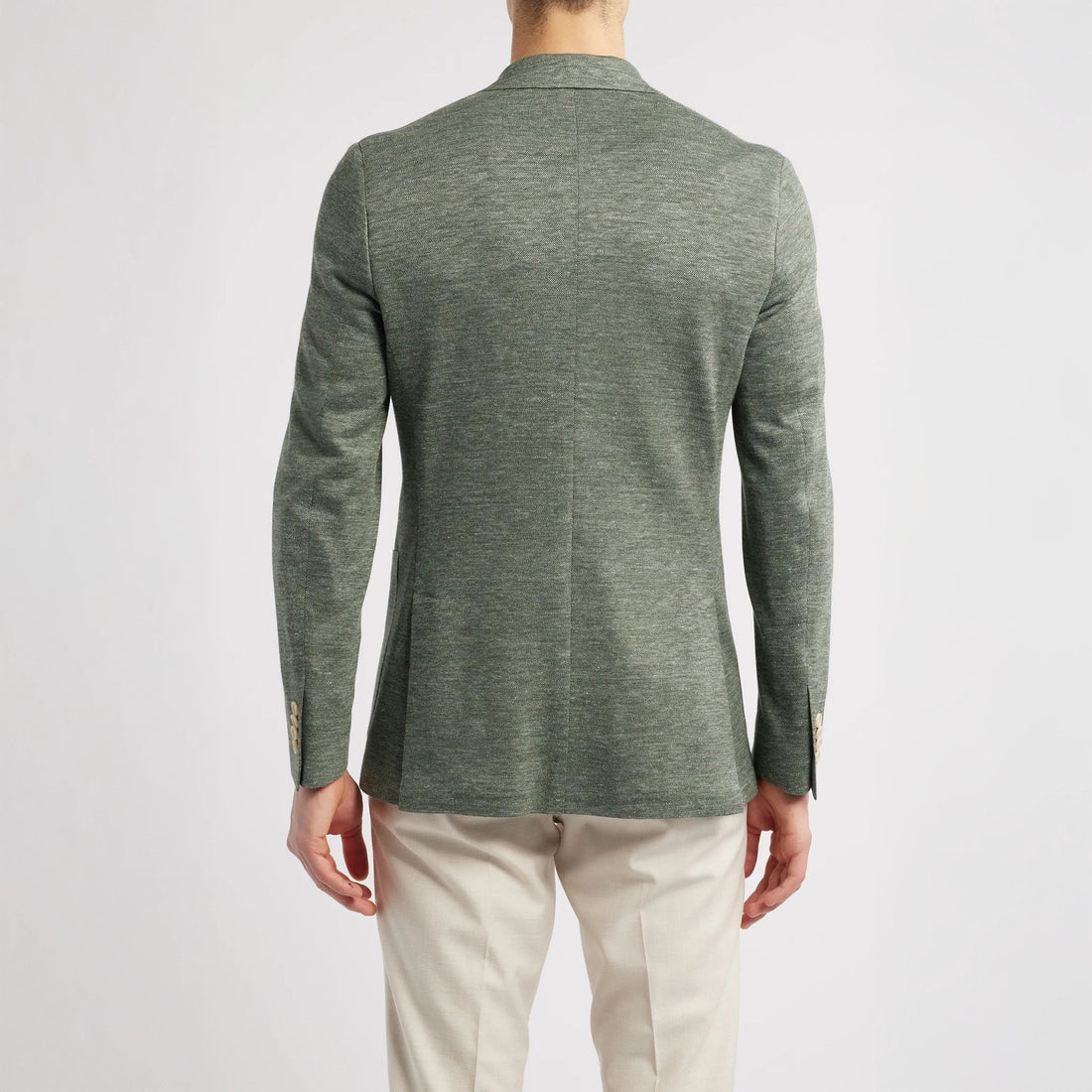 Green Linen-Blend Knit Comfortwear Hartford Contemporary Fit Sport Jacket - Jack Victor - Boutique Jacques International