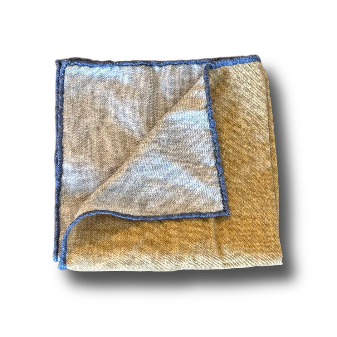 Camel Wool-Cotton Reversible Hankie - Paolo Albizzati - Boutique Jacques Last Call