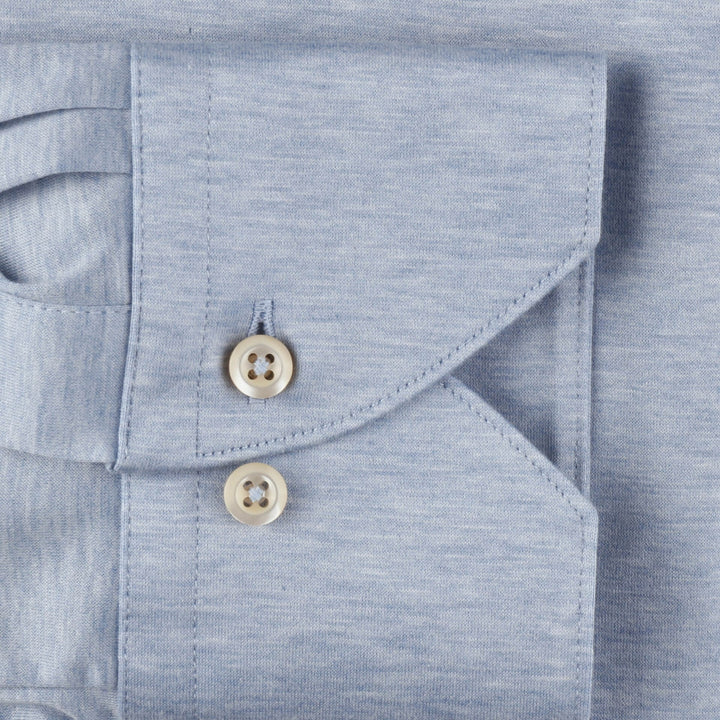 Casual Blue Jersey Stretch Shirt - Stenströms - Boutique Jacques Last Call