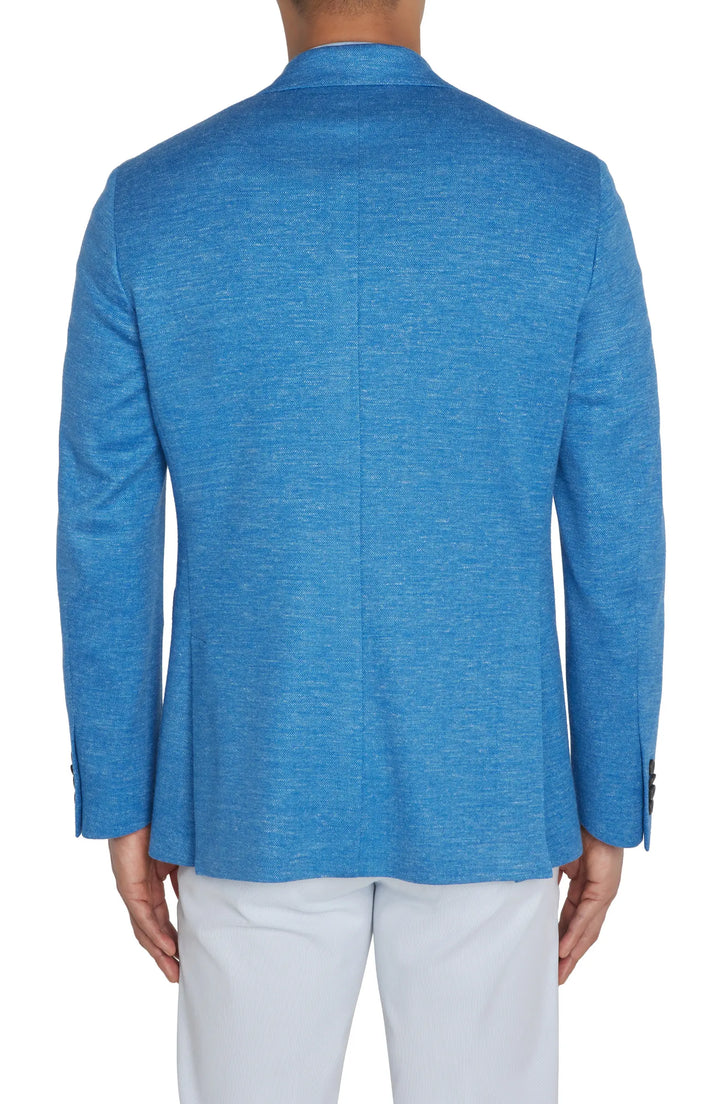 Light Blue Hartford Contemporary Fit Loro Piana Jersely Knit Sport Jacket - Jack Victor