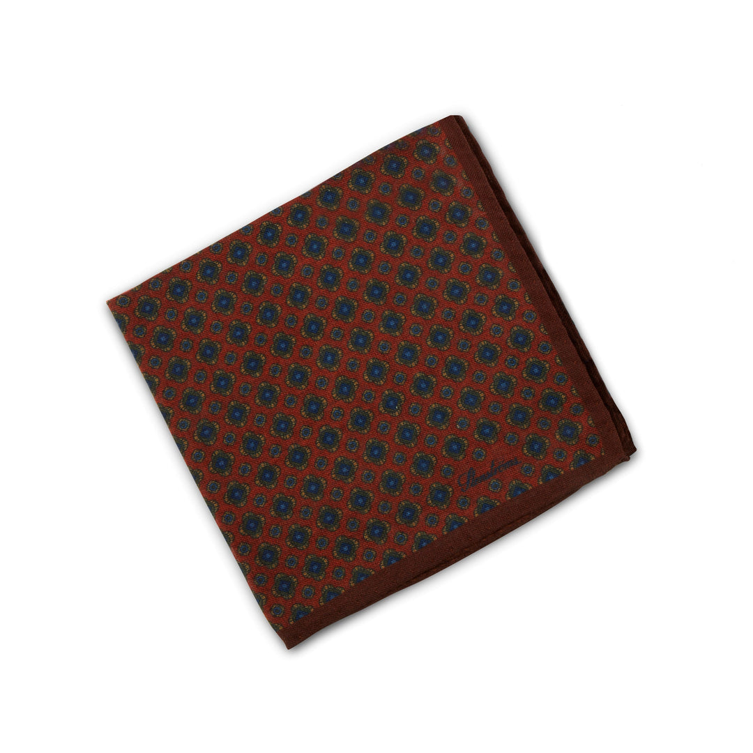 Geometric Patterned Hankie In Wool - Boutique Jacques Last Call