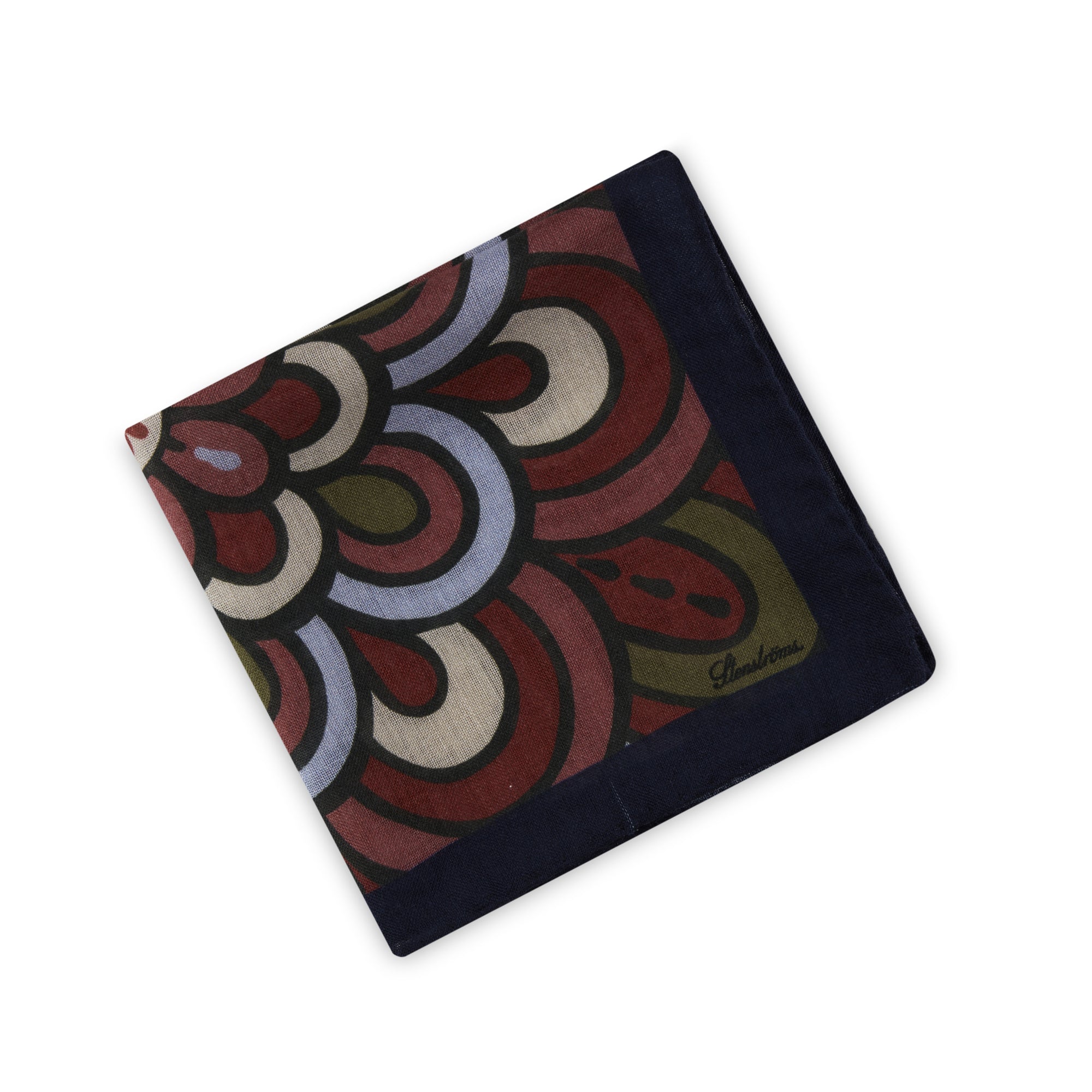 Flower Patterned Wool Silk Hankie - Stenströms - Boutique Jacques Last Call