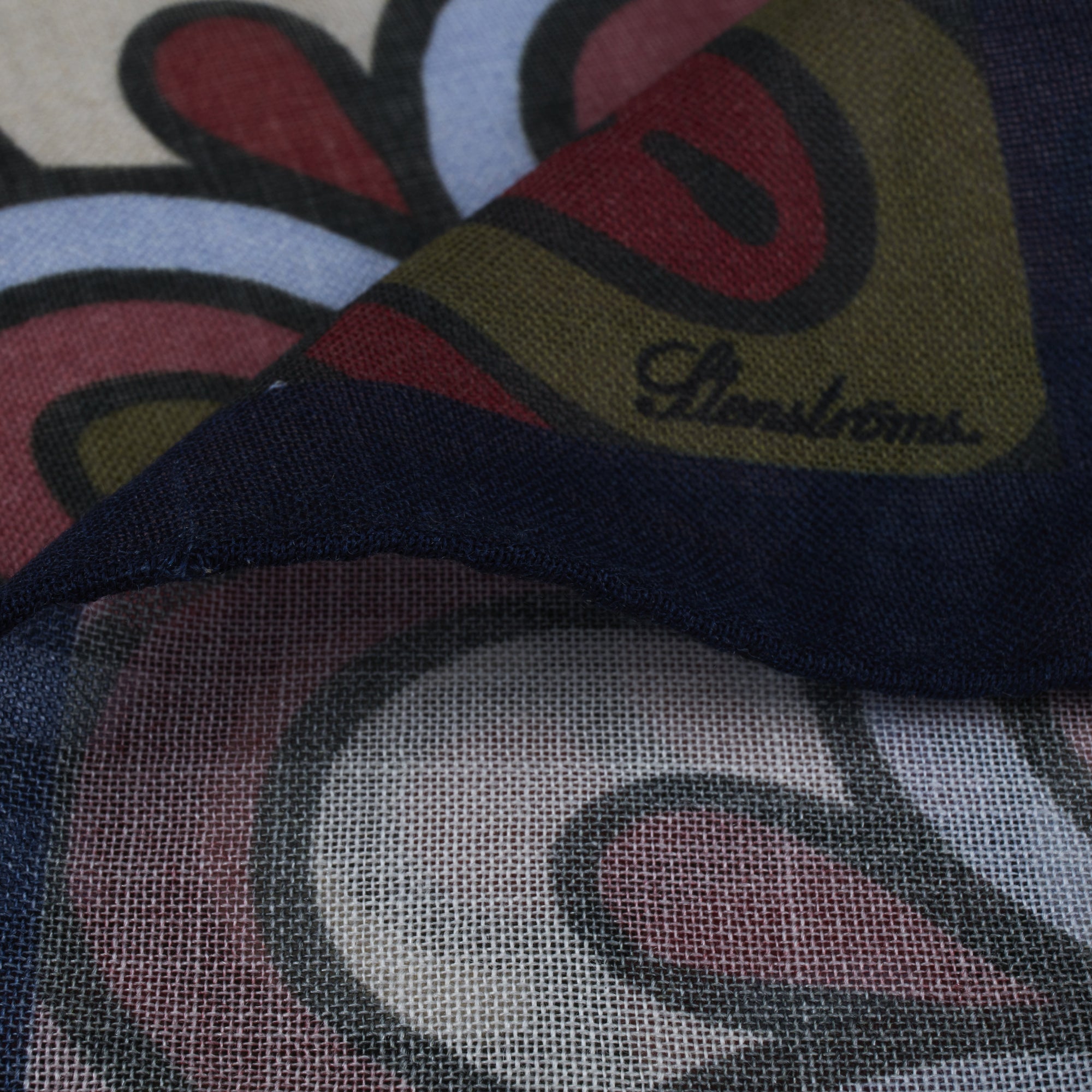 Flower Patterned Wool Silk Hankie - Stenströms - Boutique Jacques Last Call