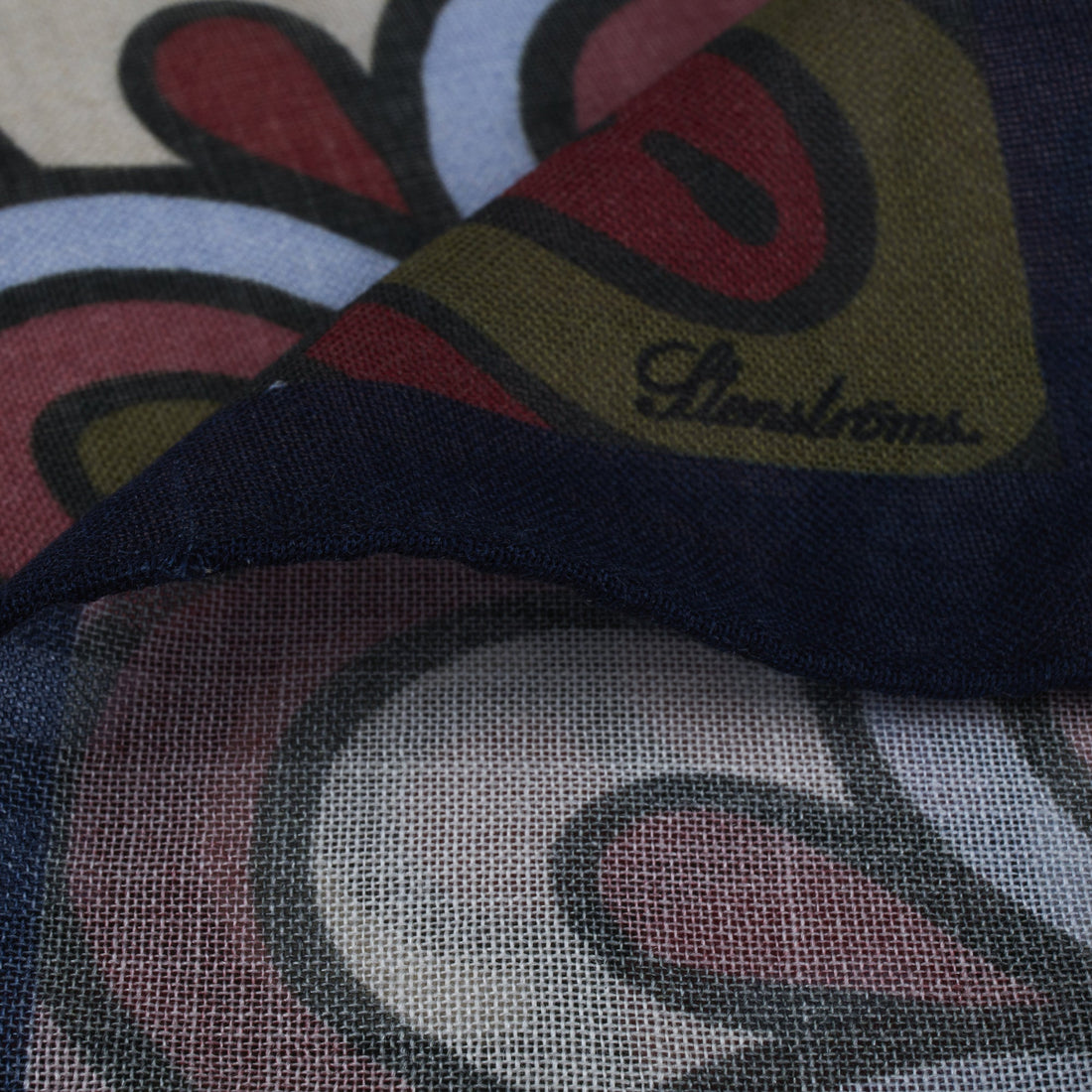 Flower Patterned Wool Silk Hankie - Stenströms - Boutique Jacques Last Call
