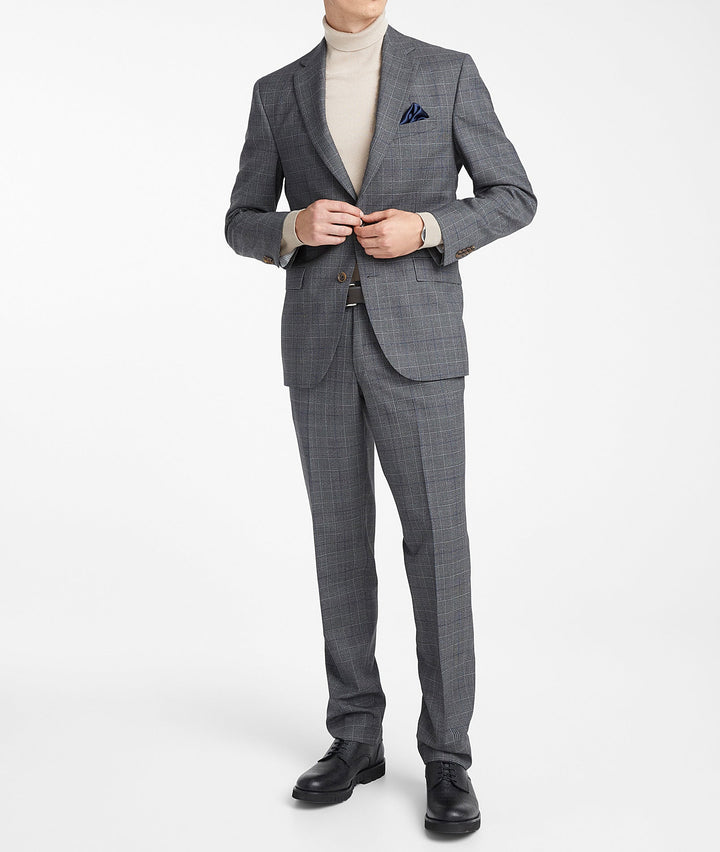 Gray Prince-of-wales Check Midland Contemporary Fit Wool Suit - Jack Victor - Boutique Jacques Last Call