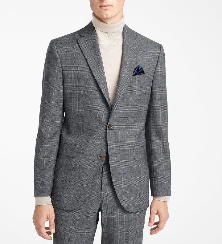 Gray Prince-of-wales Check Midland Contemporary Fit Wool Suit - Jack Victor - Boutique Jacques Last Call