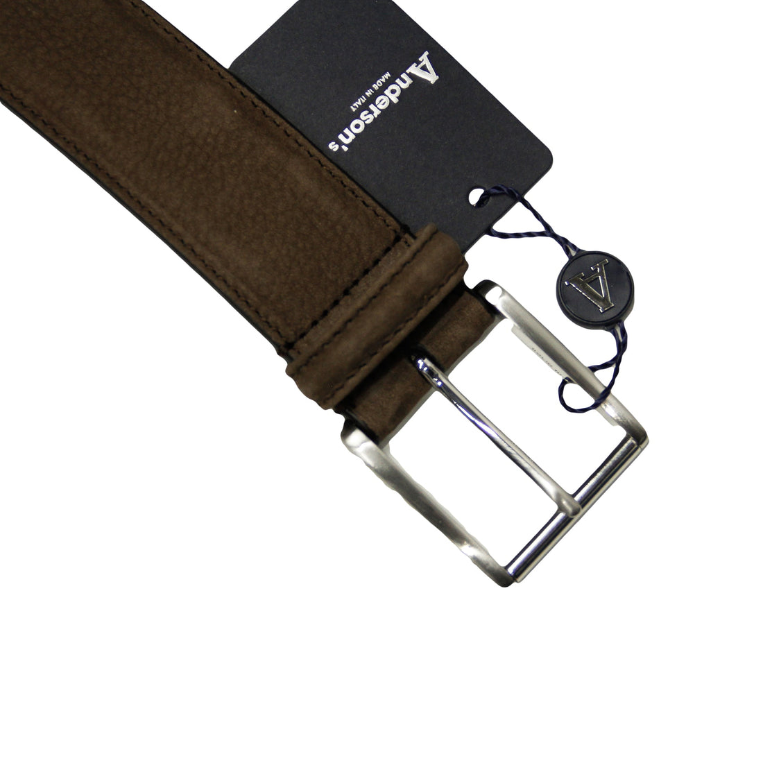 Taupe Brown Nubuck Soft Suede Leather Belt - Anderson's - Boutique Jacques Last Call