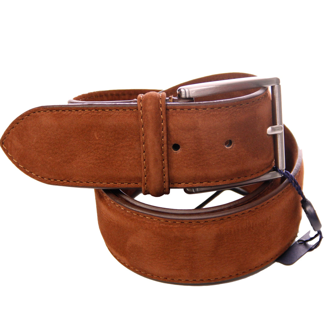 Brick Tan Brown Nubuck Soft Suede Leather Belt - Anderson's - Boutique Jacques Last Call