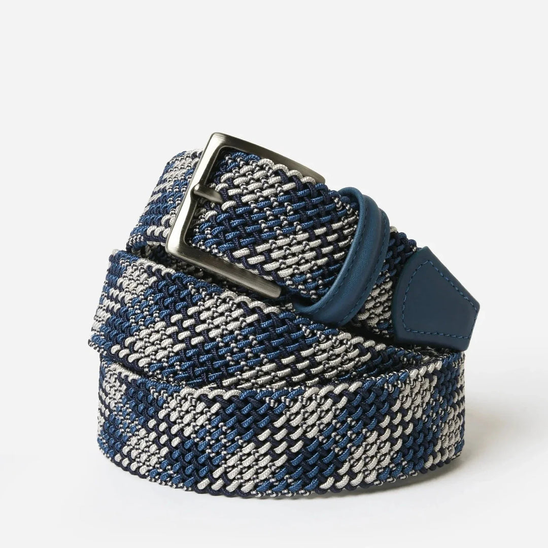 Blue Multicolour Woven Belt - Anderson's - Boutique Jacques Last Call
