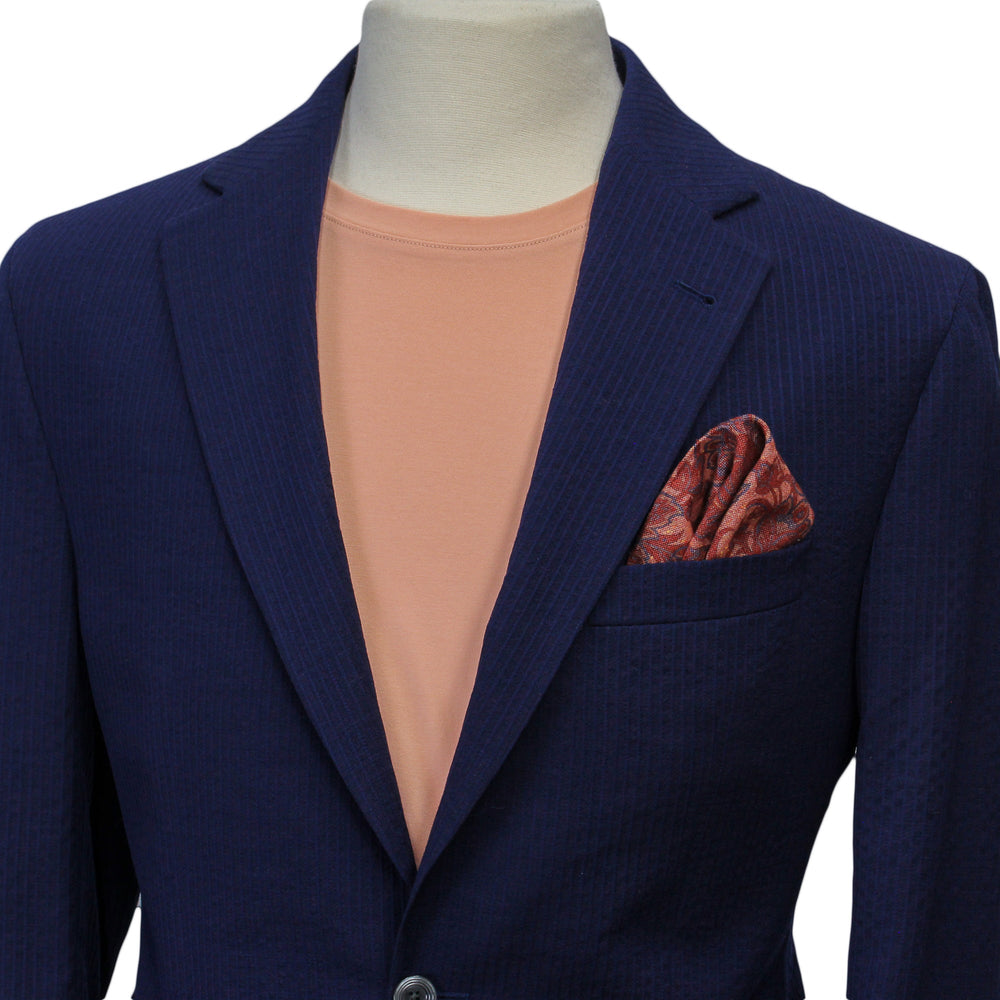 Blue Seersucker Morton Contemporary Fit Sport Jacket- Jack Victor - Boutique Jacques Last Call