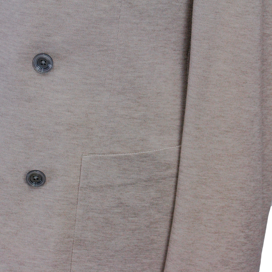 Oatmeal Double Breasted Hall Contemporary Fit Cotton Knit Sport Jacket - Jack Victor