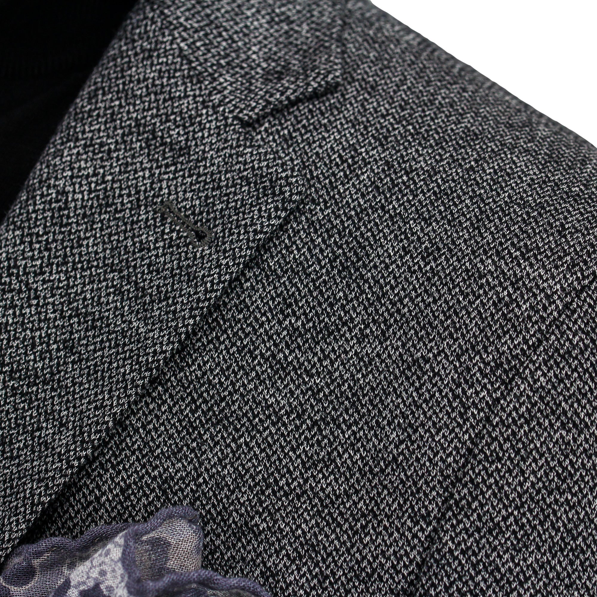Gray Herringbone Hampton Contemporary Fit Cotton-Wool Knit Jacket - Jack Victor - Boutique Jacques Last Call