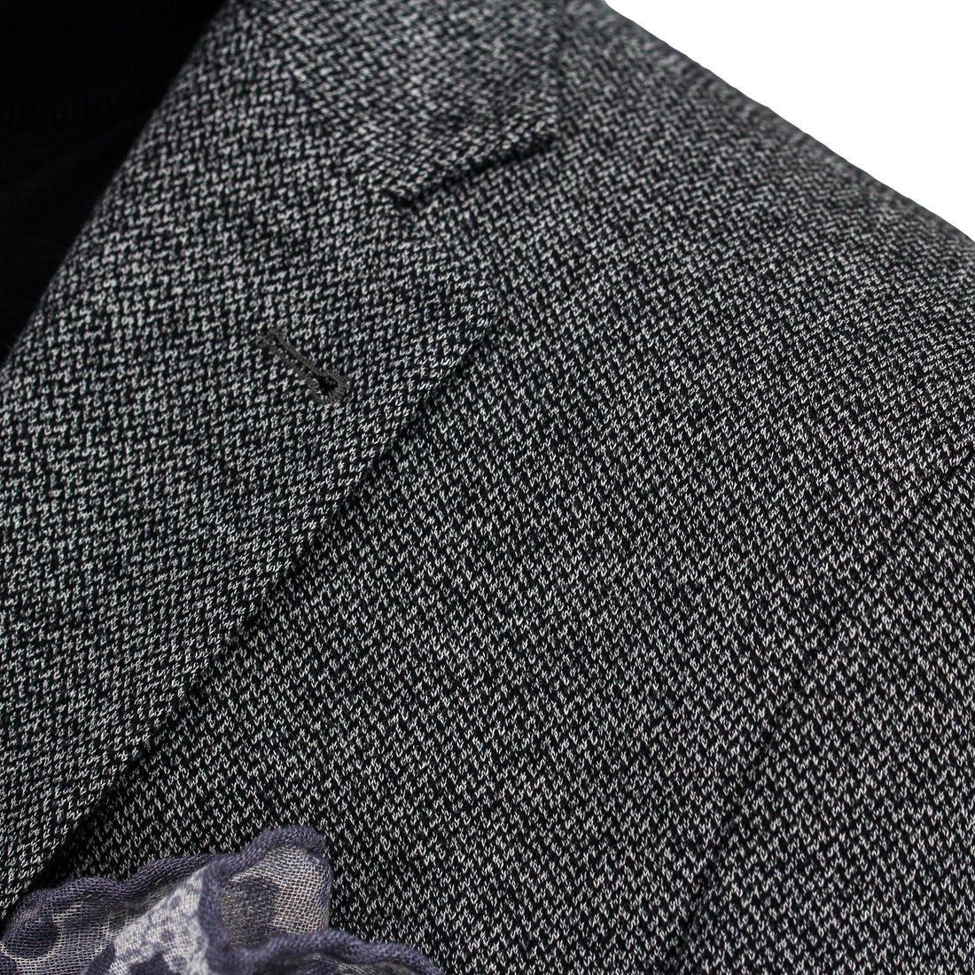 Gray Herringbone Hampton Contemporary Fit Cotton-Wool Knit Jacket - Jack Victor - Boutique Jacques Last Call