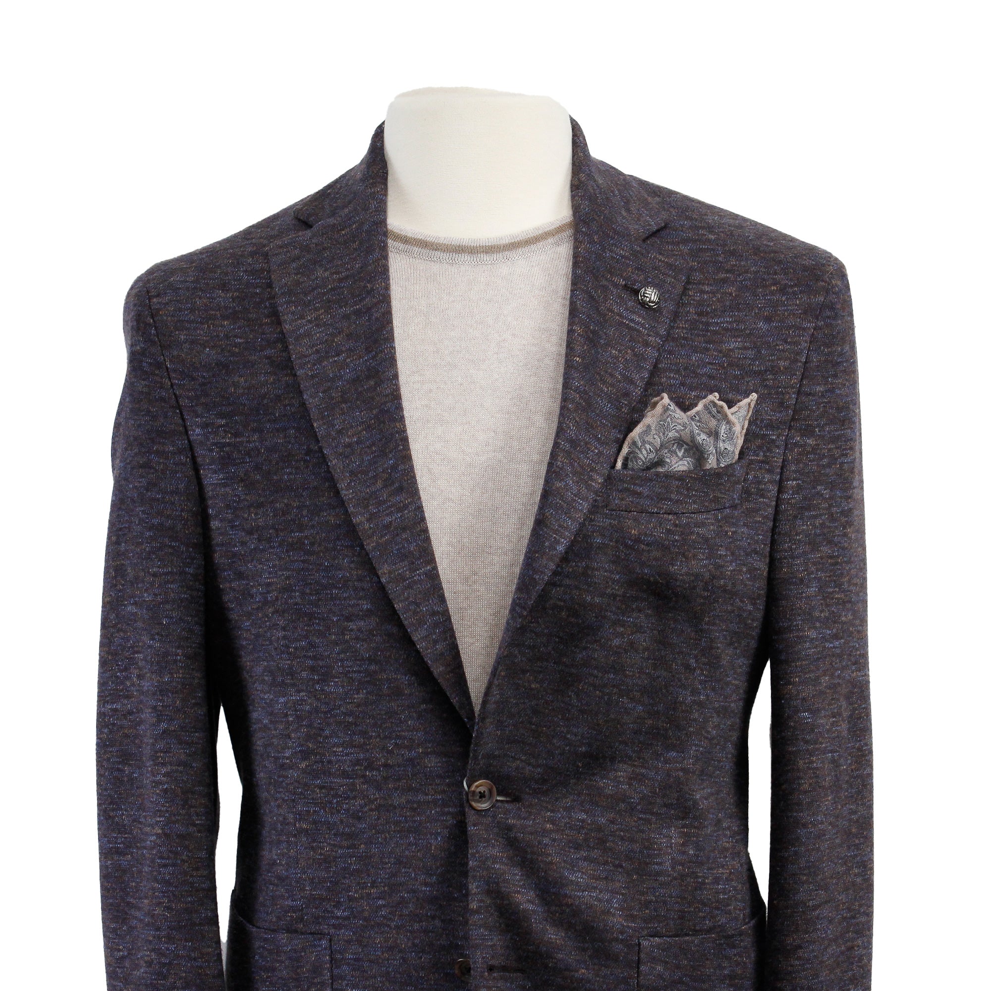 Brown Mélange Wool & Silk Hartford Contemporary Fit Sport Coat - Jack Victor - Boutique Jacques Last Call
