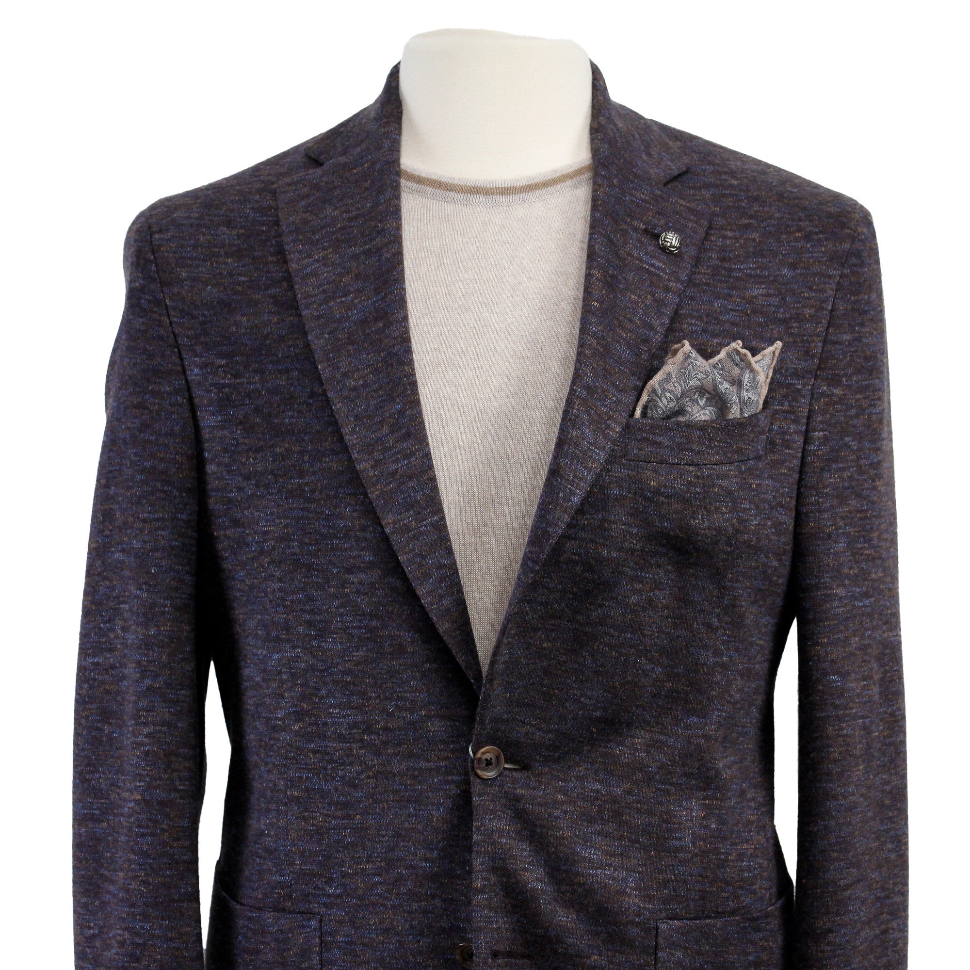 Brown Mélange Wool & Silk Hartford Contemporary Fit Sport Coat - Jack Victor - Boutique Jacques Last Call