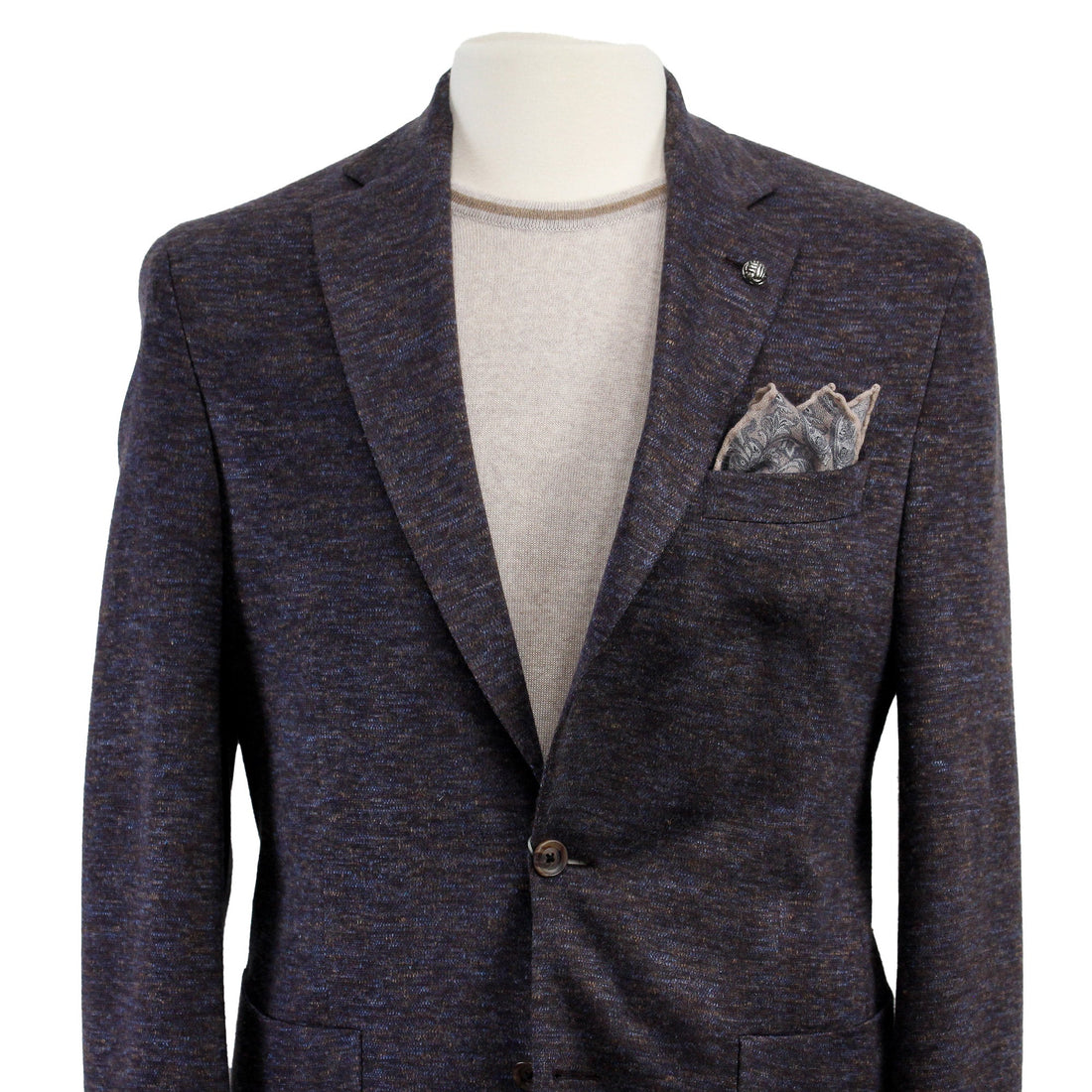 Brown Mélange Wool & Silk Hartford Contemporary Fit Sport Coat - Jack Victor - Boutique Jacques Last Call