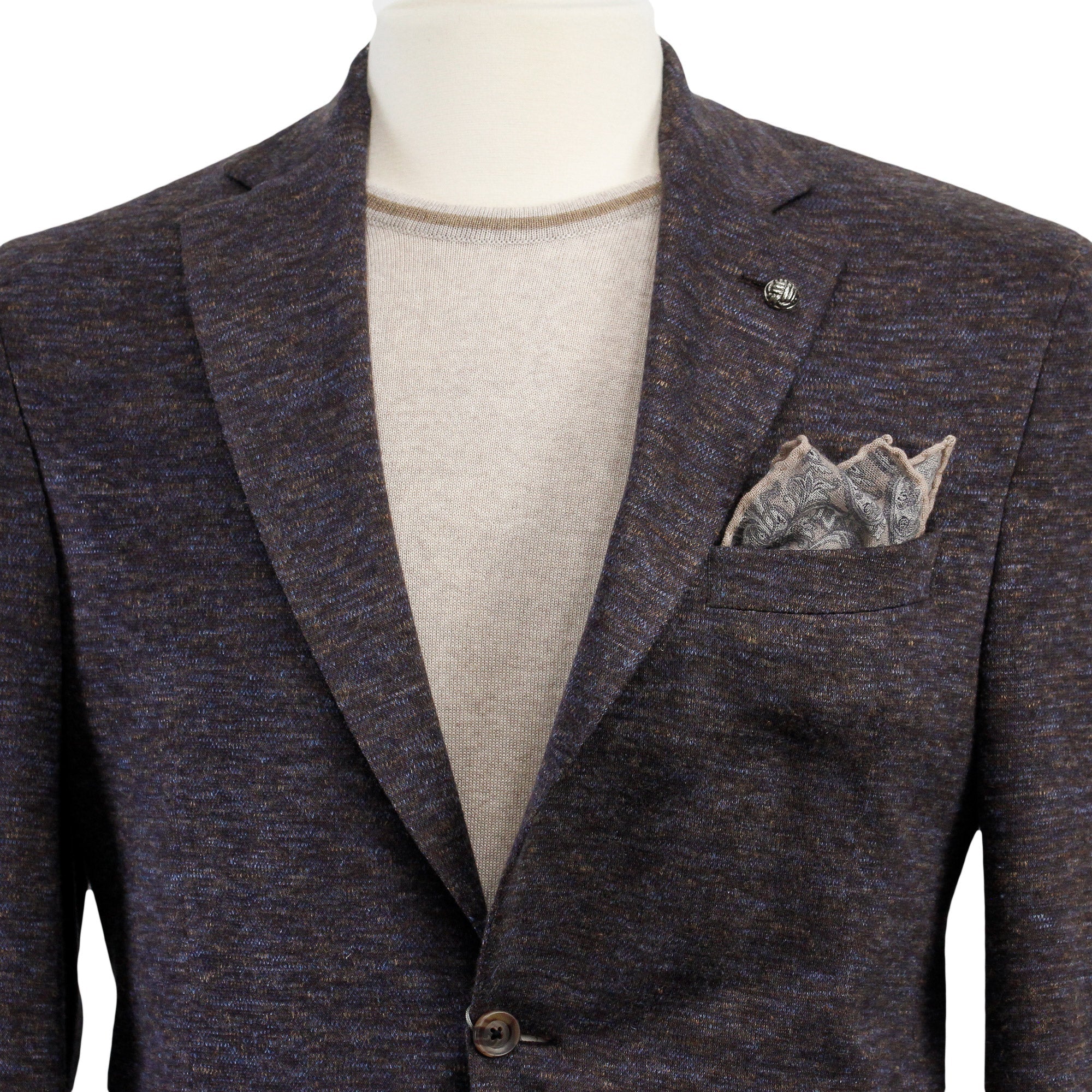 Brown Mélange Wool & Silk Hartford Contemporary Fit Sport Coat - Jack Victor - Boutique Jacques Last Call