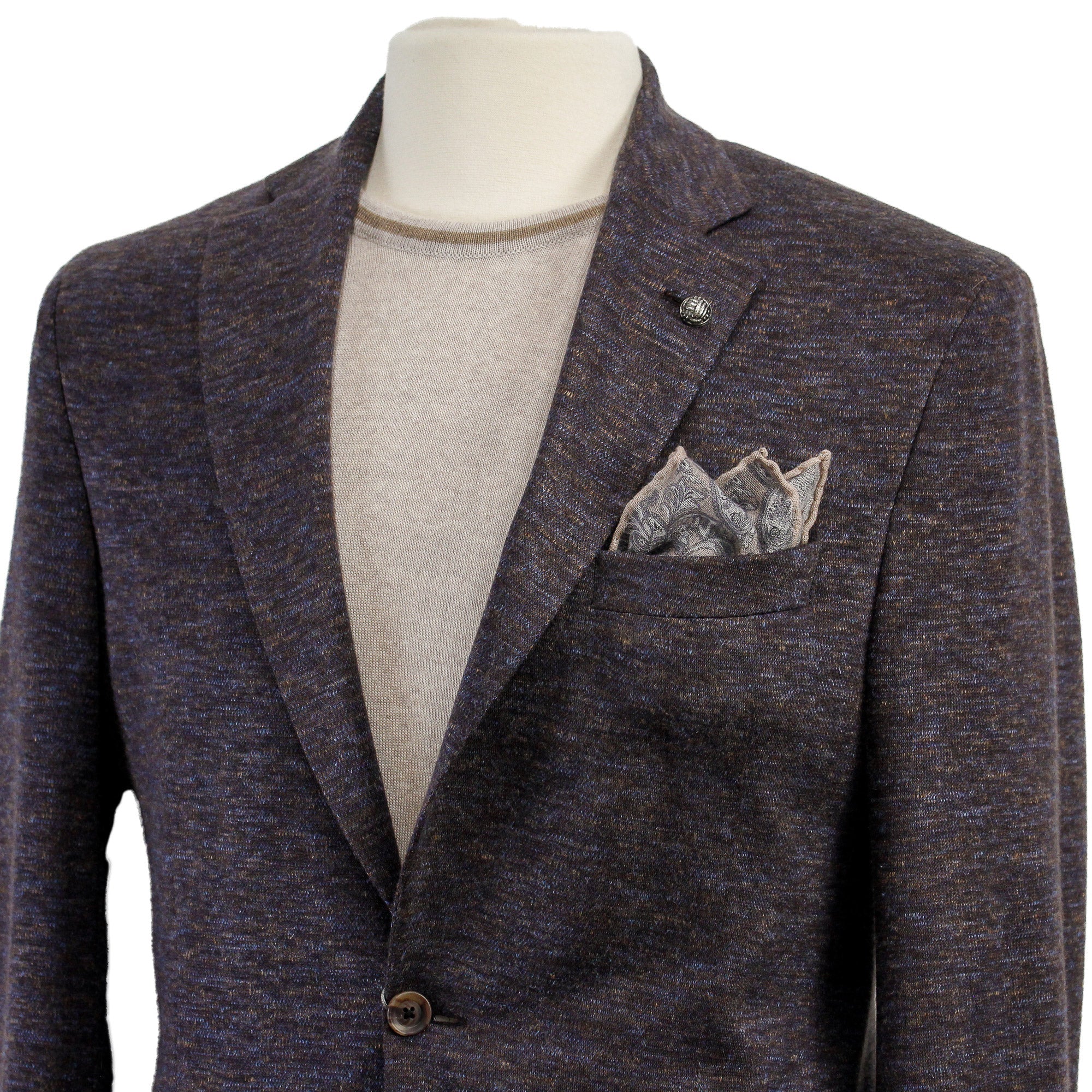 Brown Mélange Wool & Silk Hartford Contemporary Fit Sport Coat - Jack Victor - Boutique Jacques Last Call