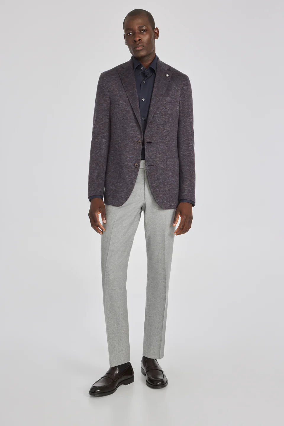 Brown Mélange Wool & Silk Hartford Contemporary Fit Sport Coat - Jack Victor - Boutique Jacques Last Call
