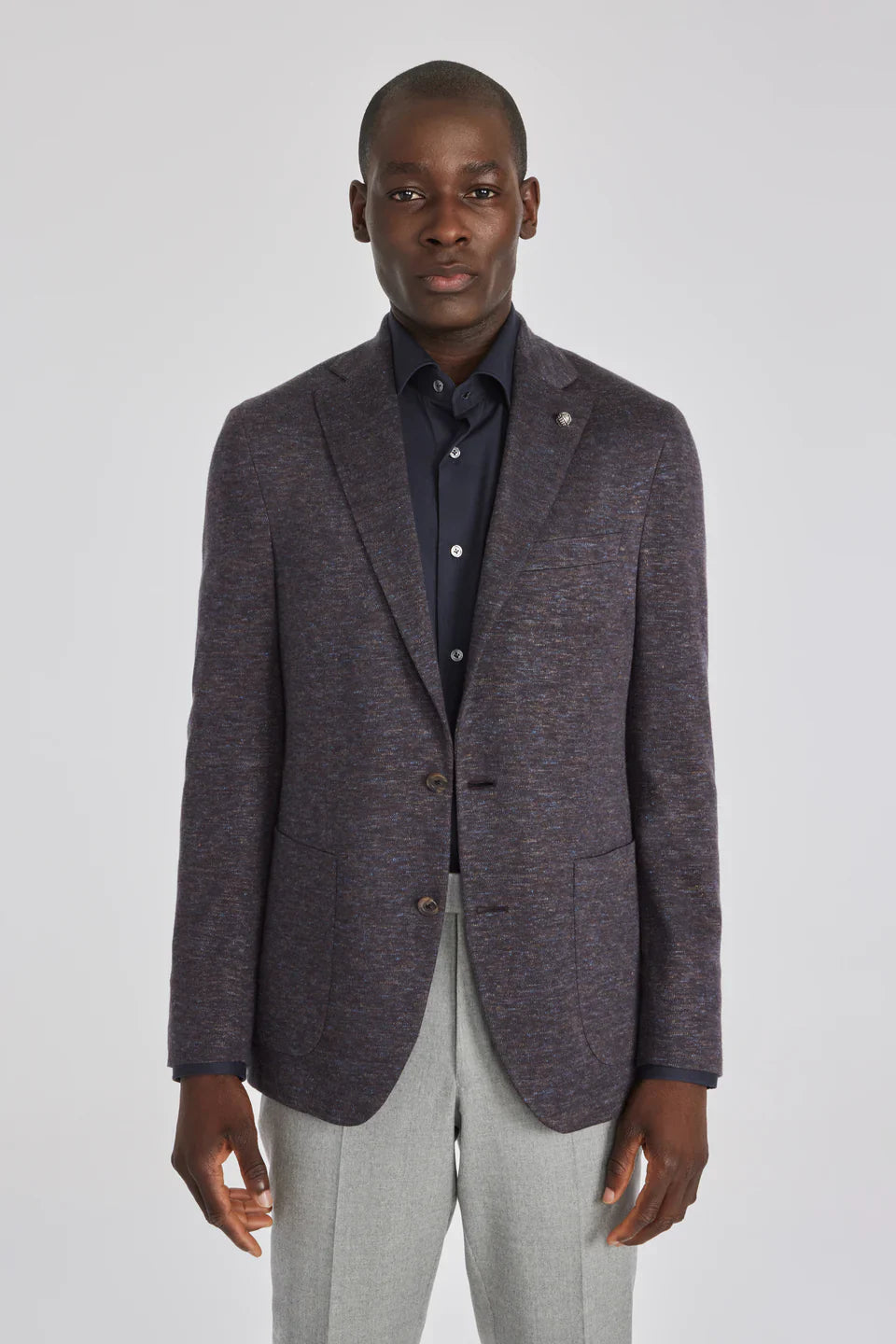 Brown Mélange Wool & Silk Hartford Contemporary Fit Sport Coat - Jack Victor - Boutique Jacques Last Call