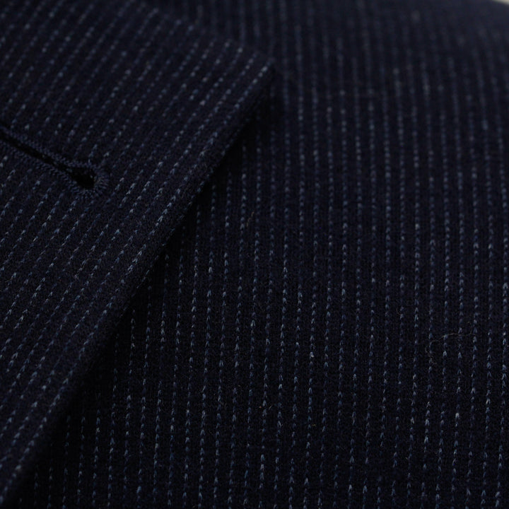 Dark Navy Knit Hampton Contemporary Fit Wool Sport Jacket - Jack Victor