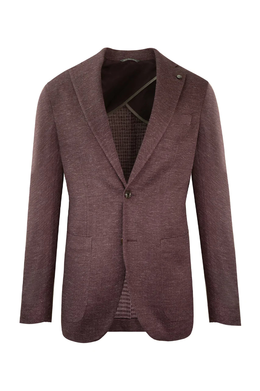 Berry Melange Hartford Contemporary Fit Unconstructed Sport Jacket - Jack Victor - Boutique Jacques Last Call