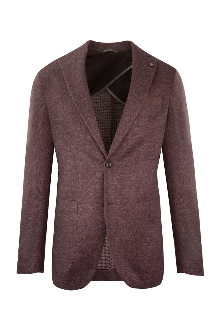 Berry Melange Hartford Contemporary Fit Unconstructed Sport Jacket - Jack Victor - Boutique Jacques Last Call