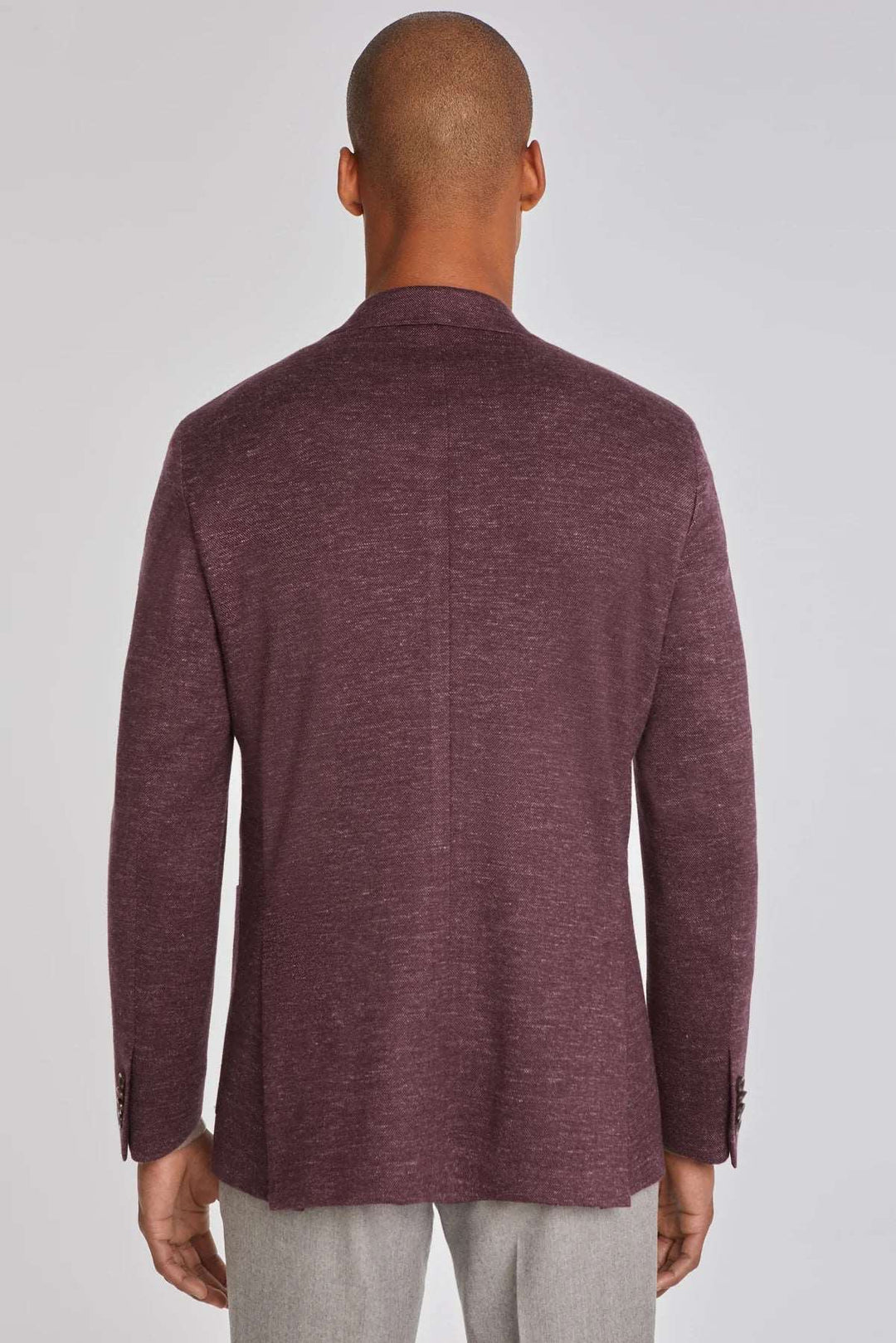 Berry Melange Hartford Contemporary Fit Unconstructed Sport Jacket - Jack Victor