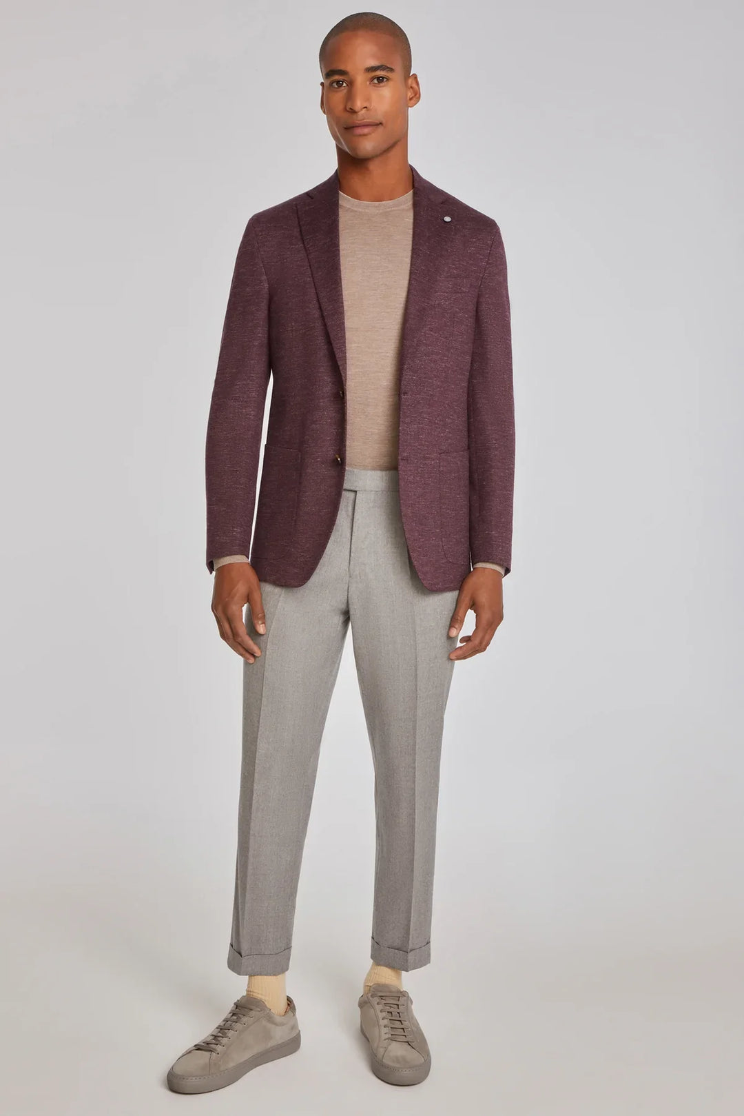Berry Melange Hartford Contemporary Fit Unconstructed Sport Jacket - Jack Victor - Boutique Jacques Last Call