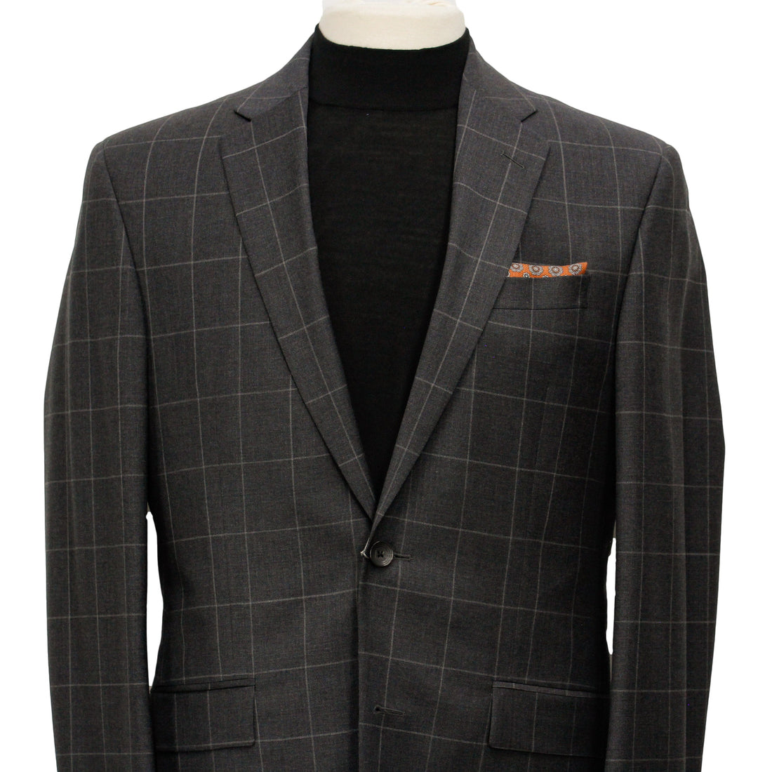 Charcoal Window-pane Check - Fraser Slim Fit Suit Jack Victor - Boutique Jacques Last Call