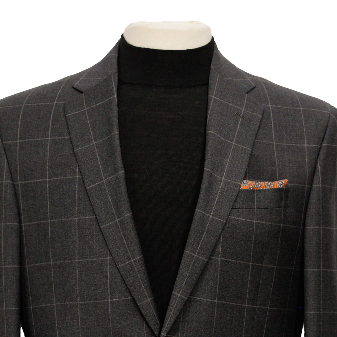 Charcoal Window-pane Check - Fraser Slim Fit Suit Jack Victor - Boutique Jacques Last Call
