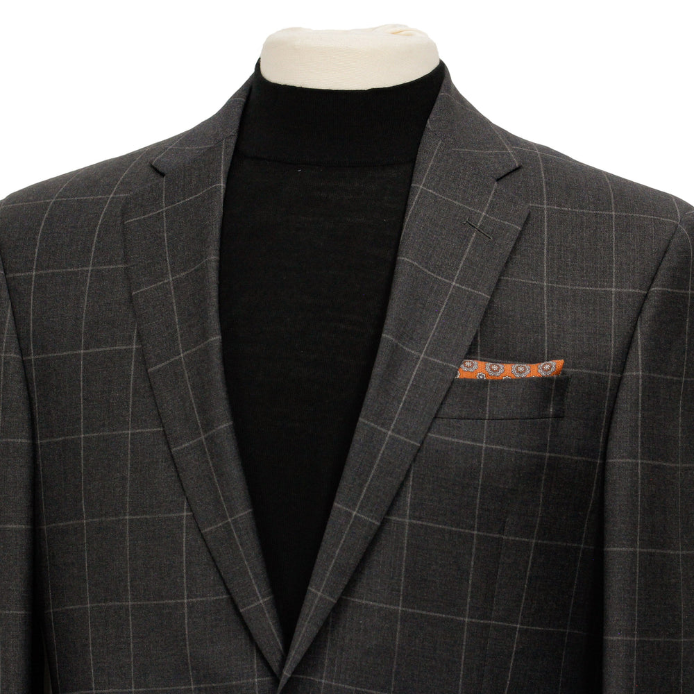Charcoal Window-pane Check - Fraser Slim Fit Suit Jack Victor - Boutique Jacques Last Call