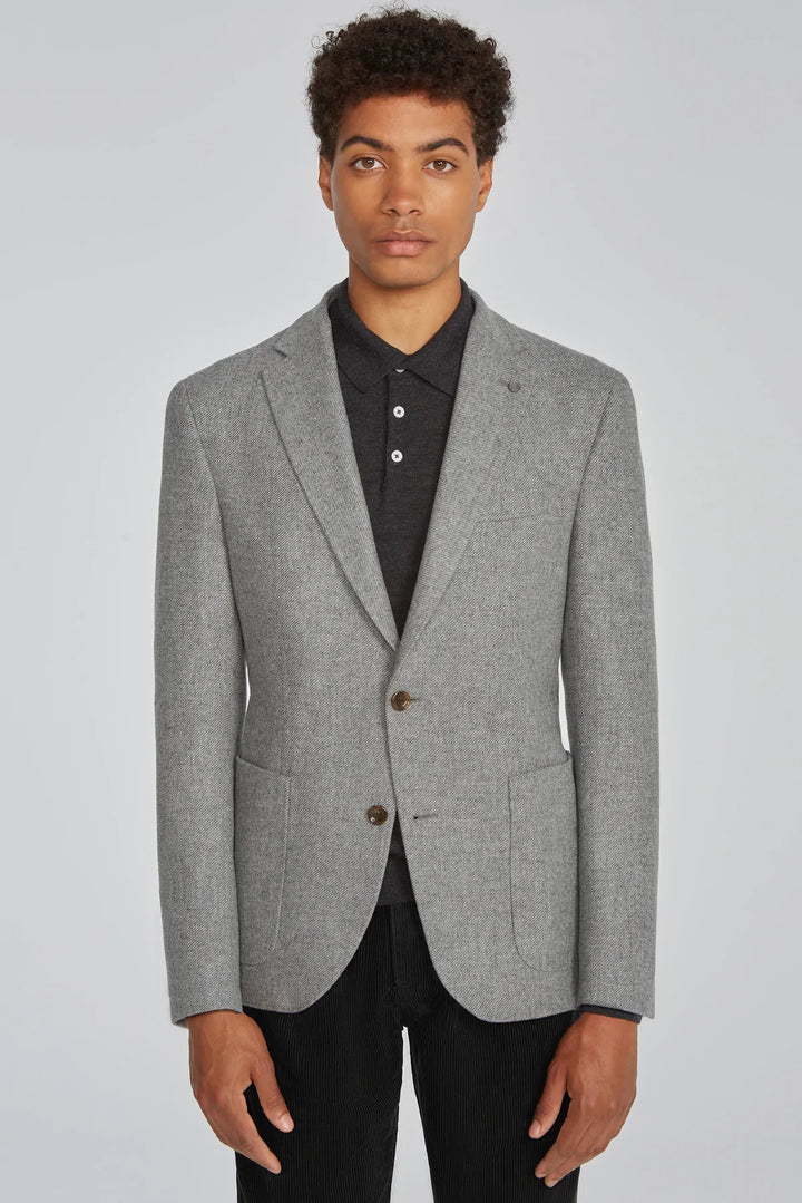 Light Grey Hybrid Sport Jacket Contemporary Fit - Jack Victor