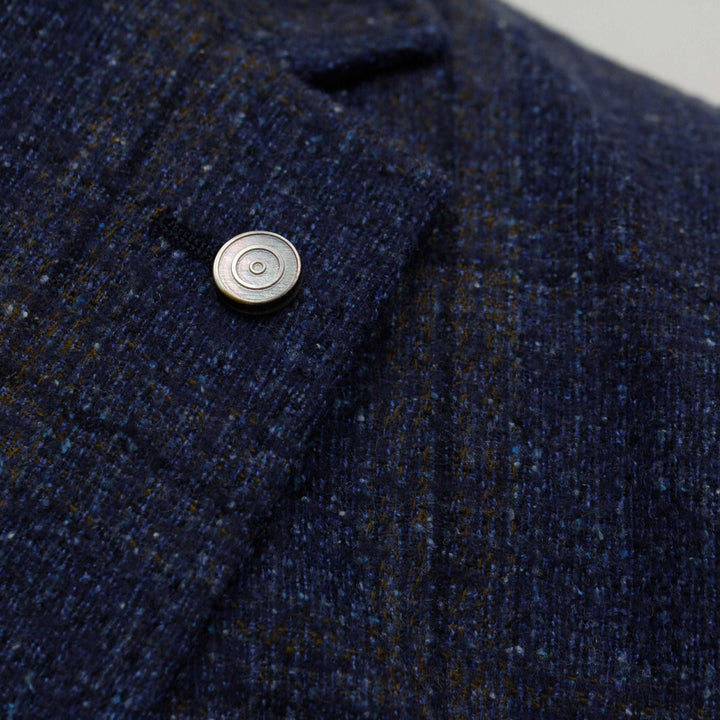 Blue and Brown Cole Classic Fit Hybrid Sport Jacket - Jack Victor