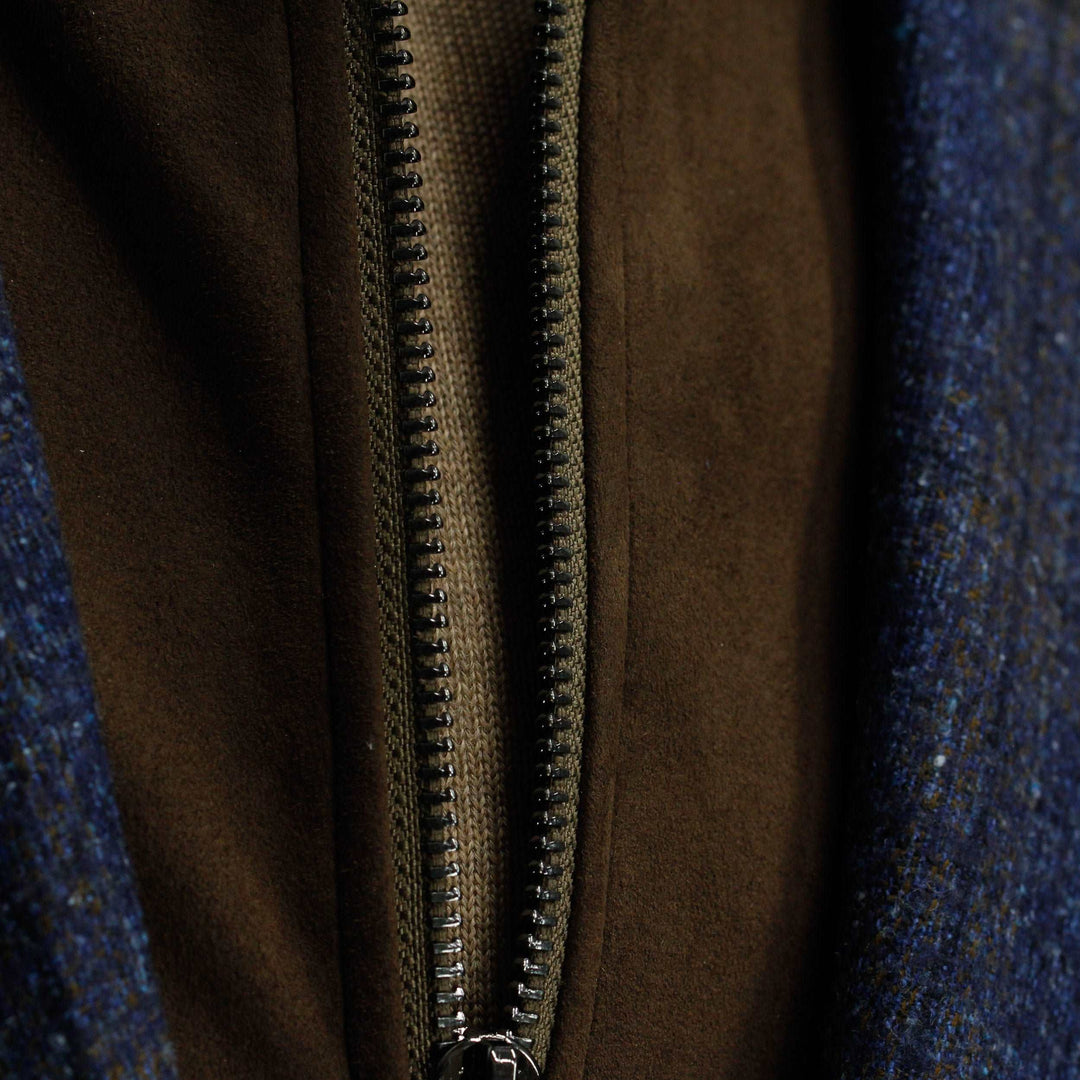 Blue and Brown Cole Classic Fit Hybrid Sport Jacket - Jack Victor