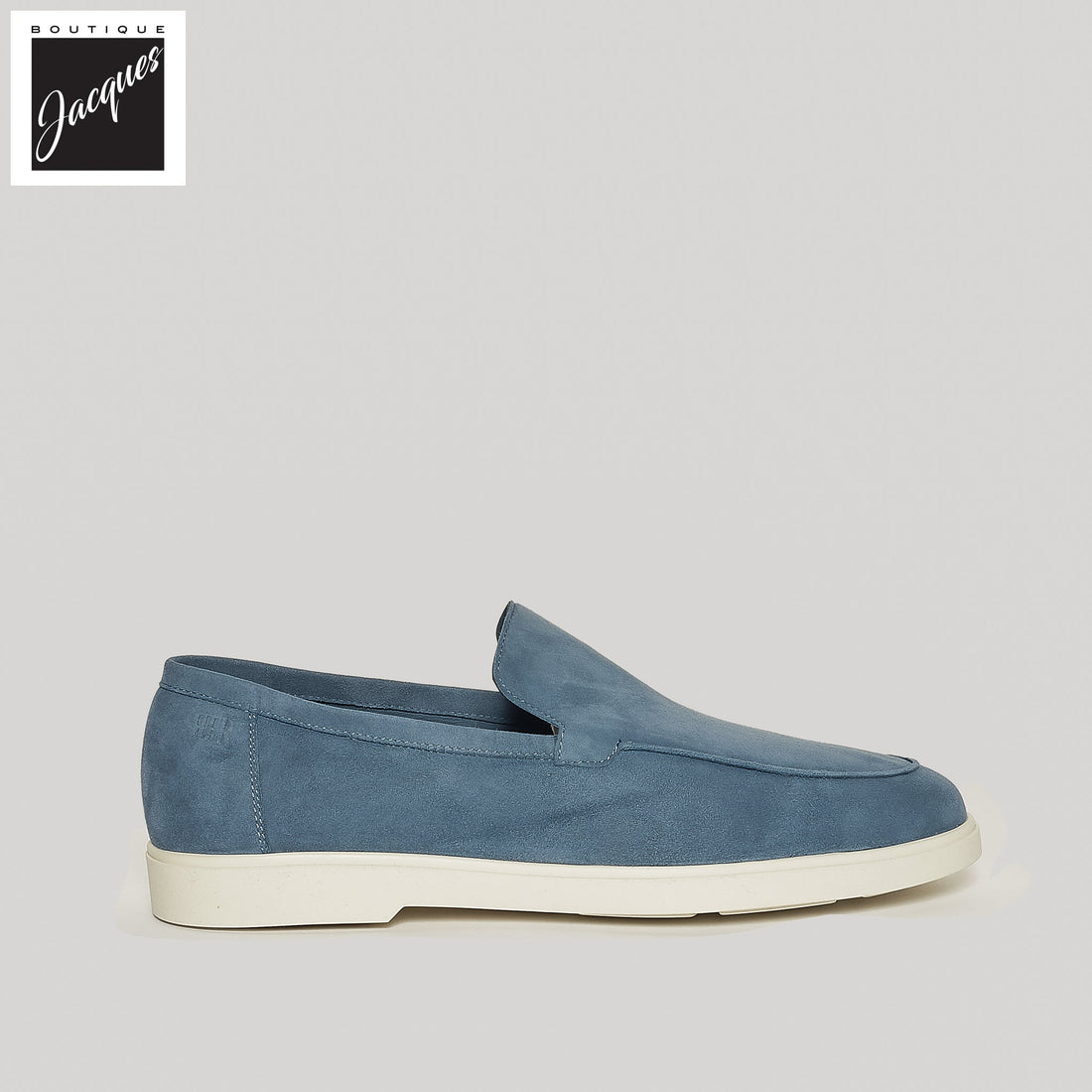 Avio Blue Deer-Skin Suede Unlined Loafers - Fabiano Ricci - Boutique Jacques Last Call