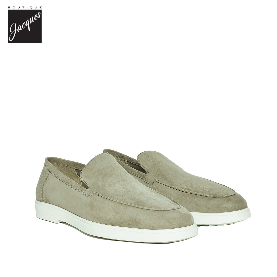 Sage Green (Verde) Deer-Skin Suede Unlined Loafers - Fabiano Ricci - Boutique Jacques Last Call